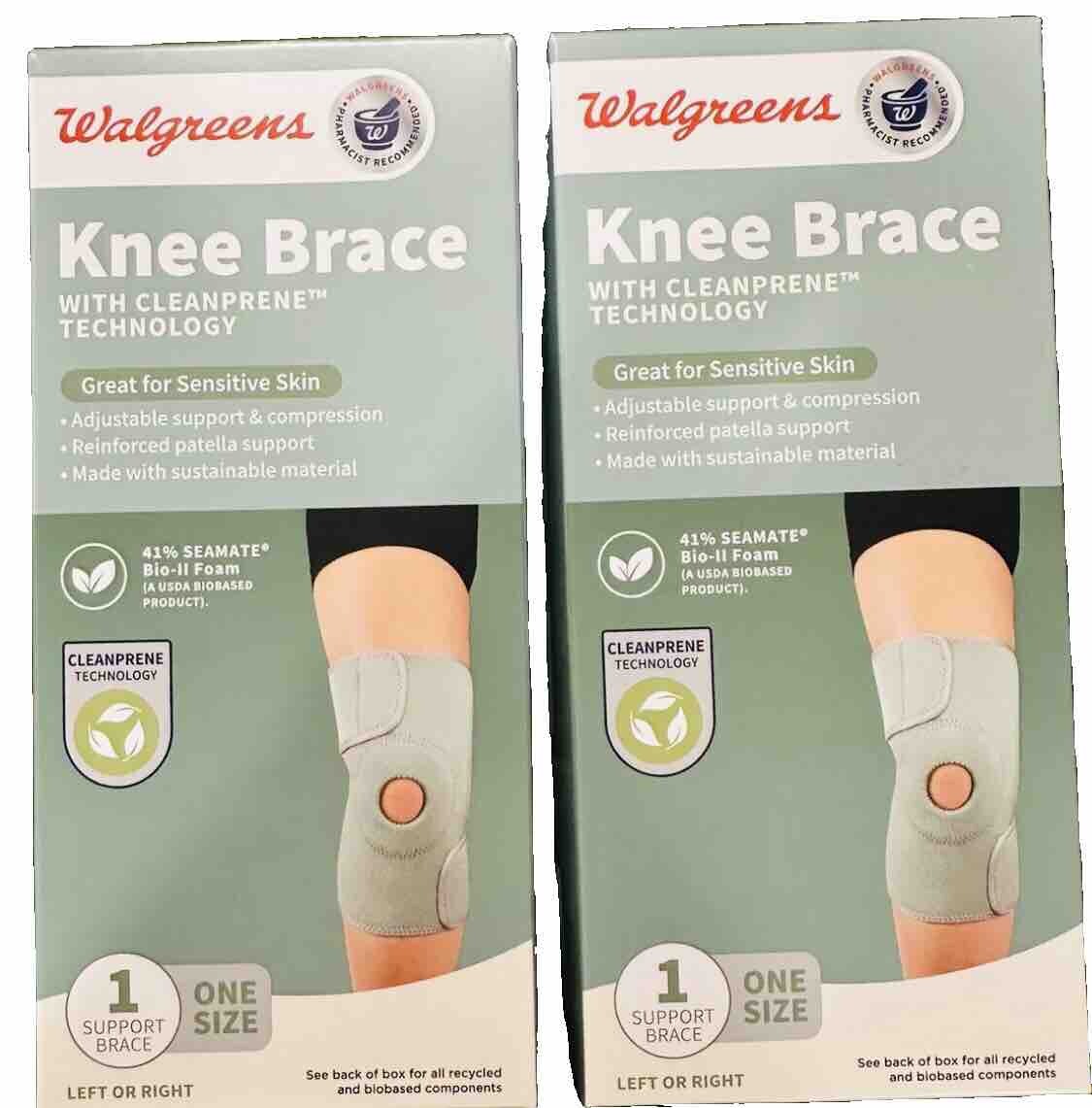 2 PACK Knee Brace With Cleanprene Technology -Left Or Right , New!