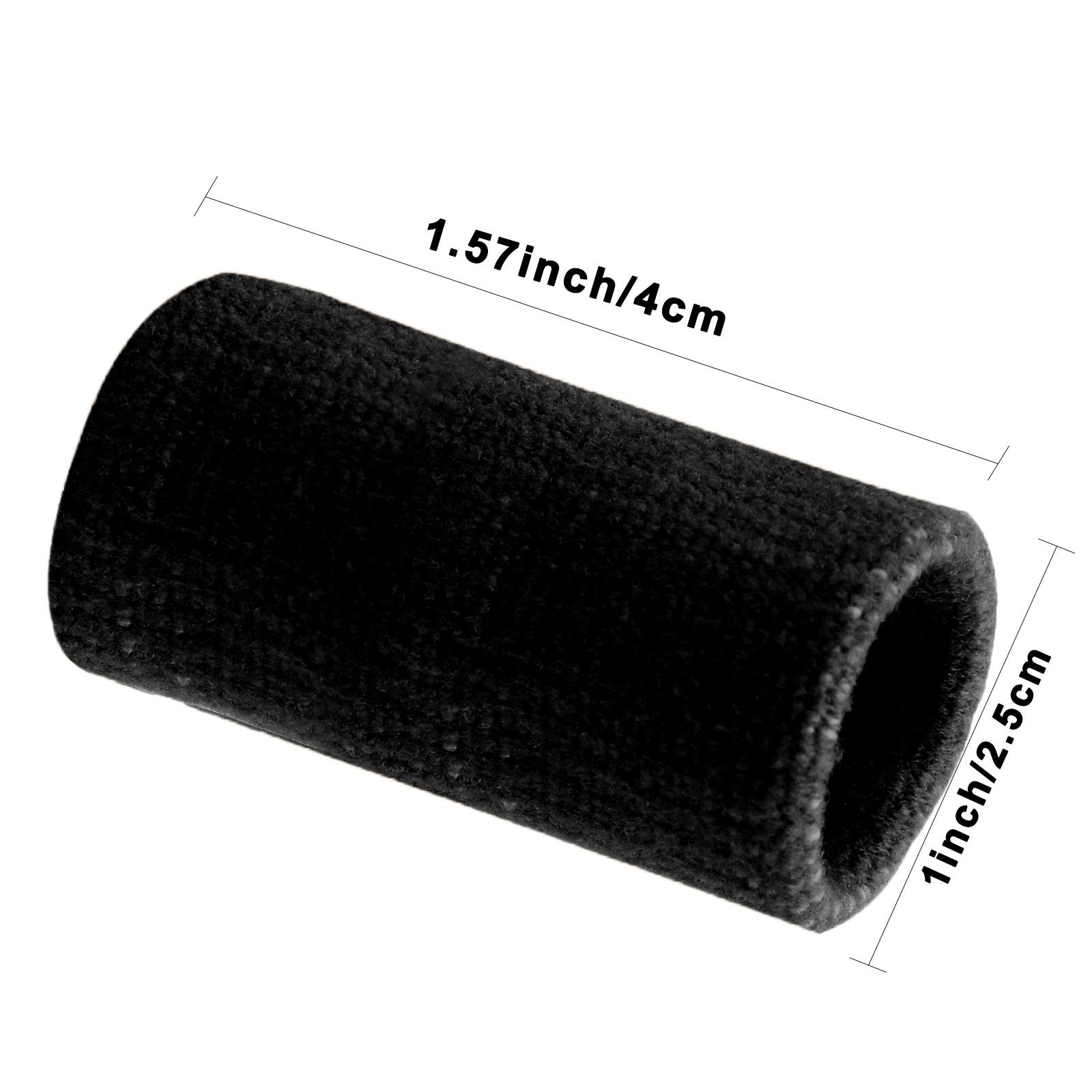Finger Sleeves Thumb Splint Brace Support Breathable Elastic Tape 10PCS Black