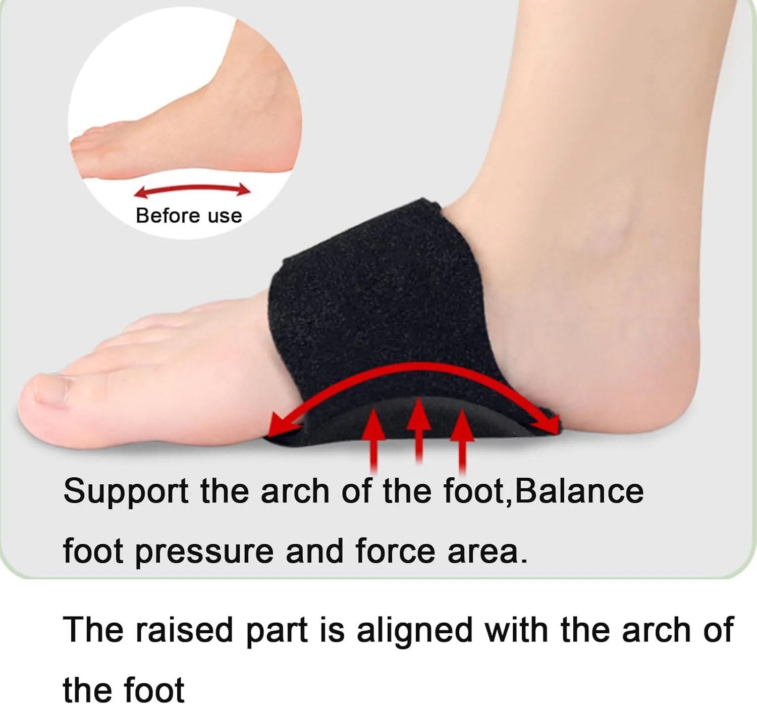 Arch Support Compression Sleeves for Flat Feet & Plantar Fasciitis Relief – Adju