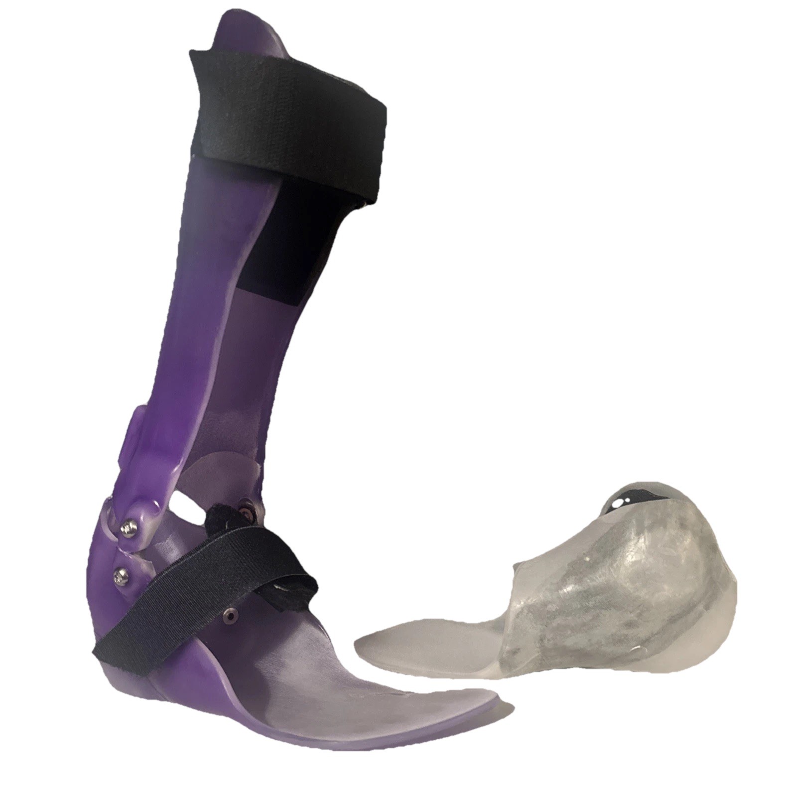 AFO Orthosis Cusom Purple- Kids- Hard Plastic – Foot Ankle Brace- Right Foot