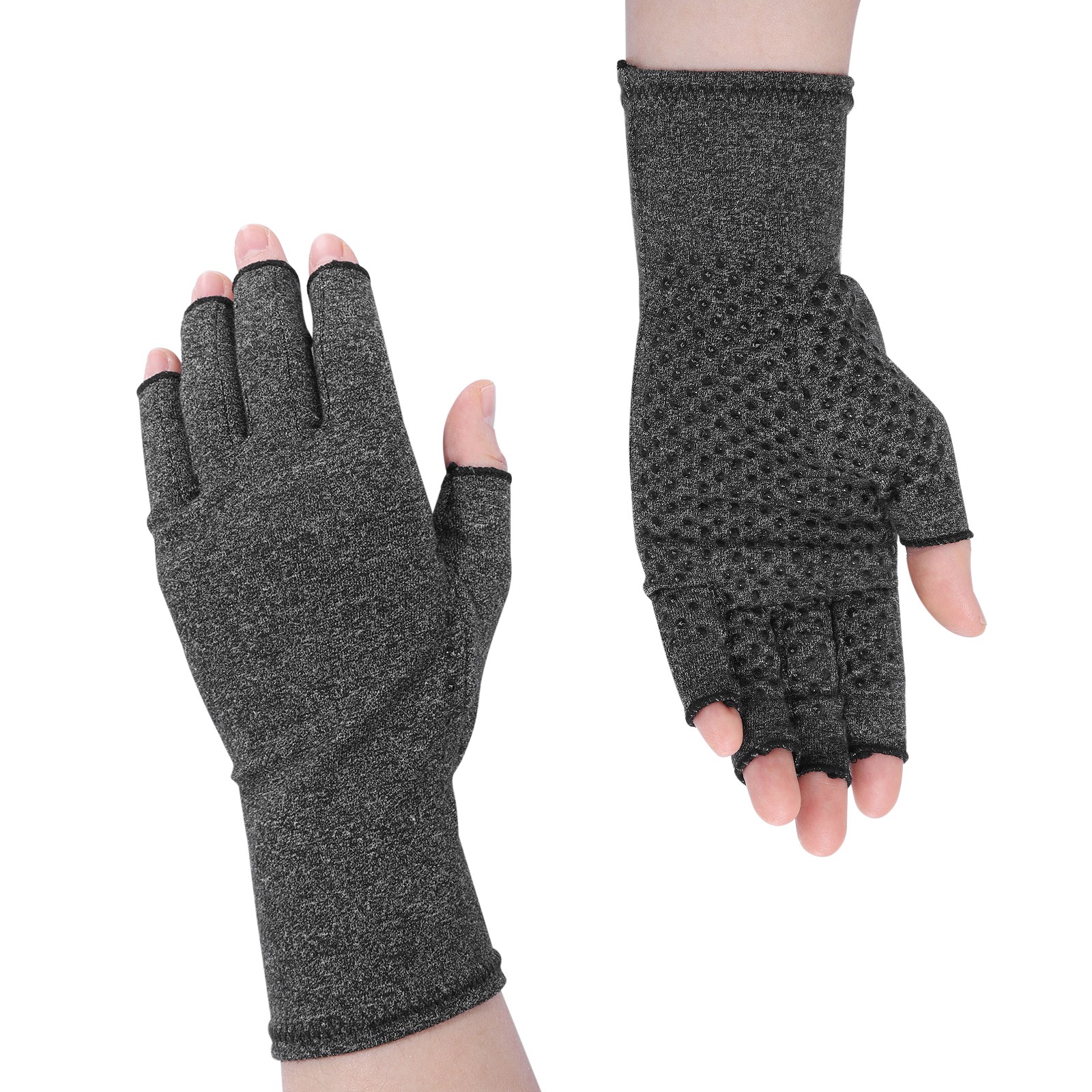 2Pair Copper Arthritis Compression Gloves Medical Pain Relief Hand Support Brace