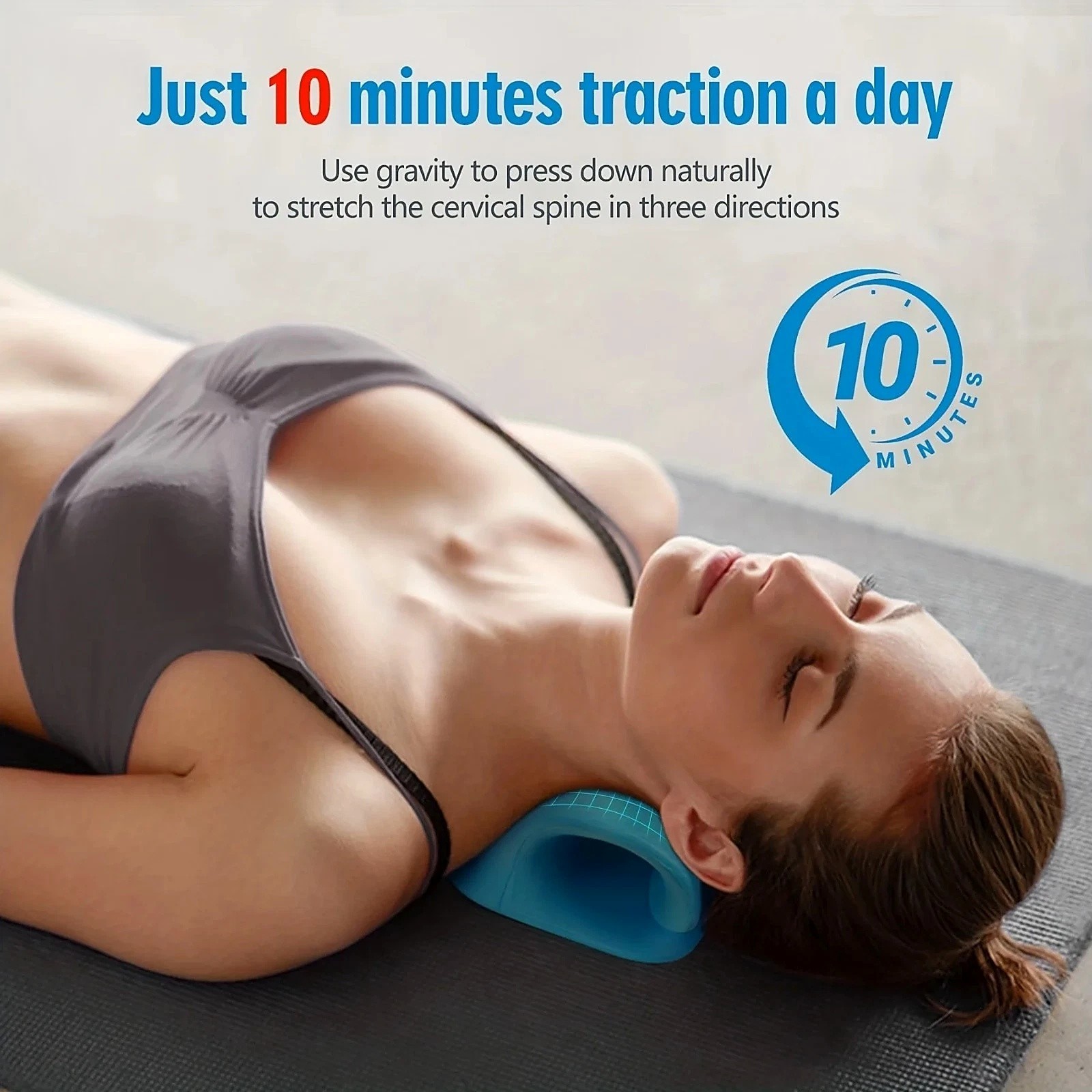 Neck Traction Pillow Cloud Shape Stretcher Cervical Spine Pain Relief Corrector