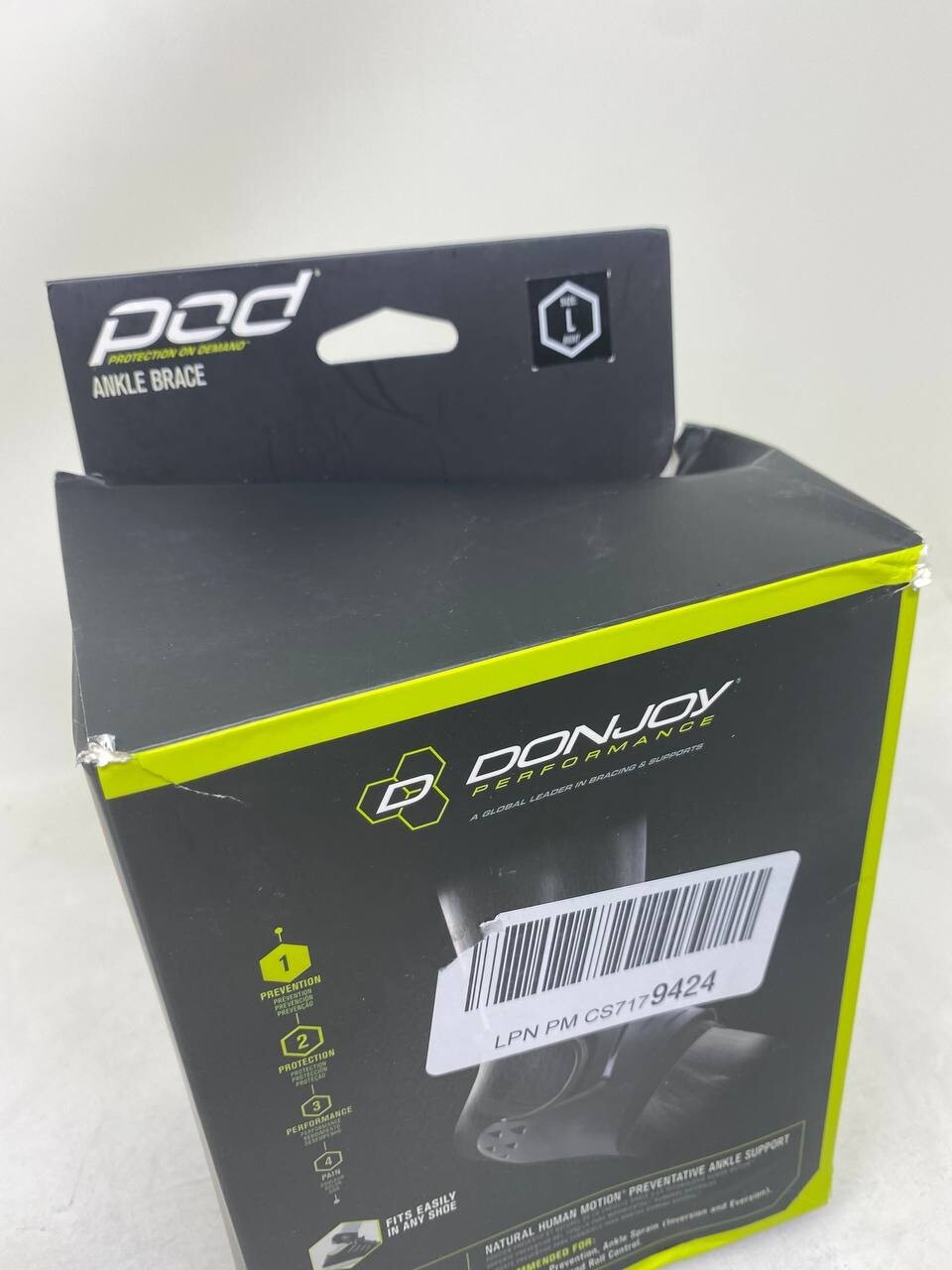 DonJoy Performance Pod Ankle Support Brace Size Large Right