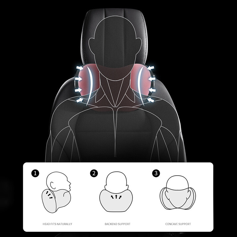 1PC Car Auto Seat Memory Foam Neck Head Pillow Lumbar Back Support Cushion New