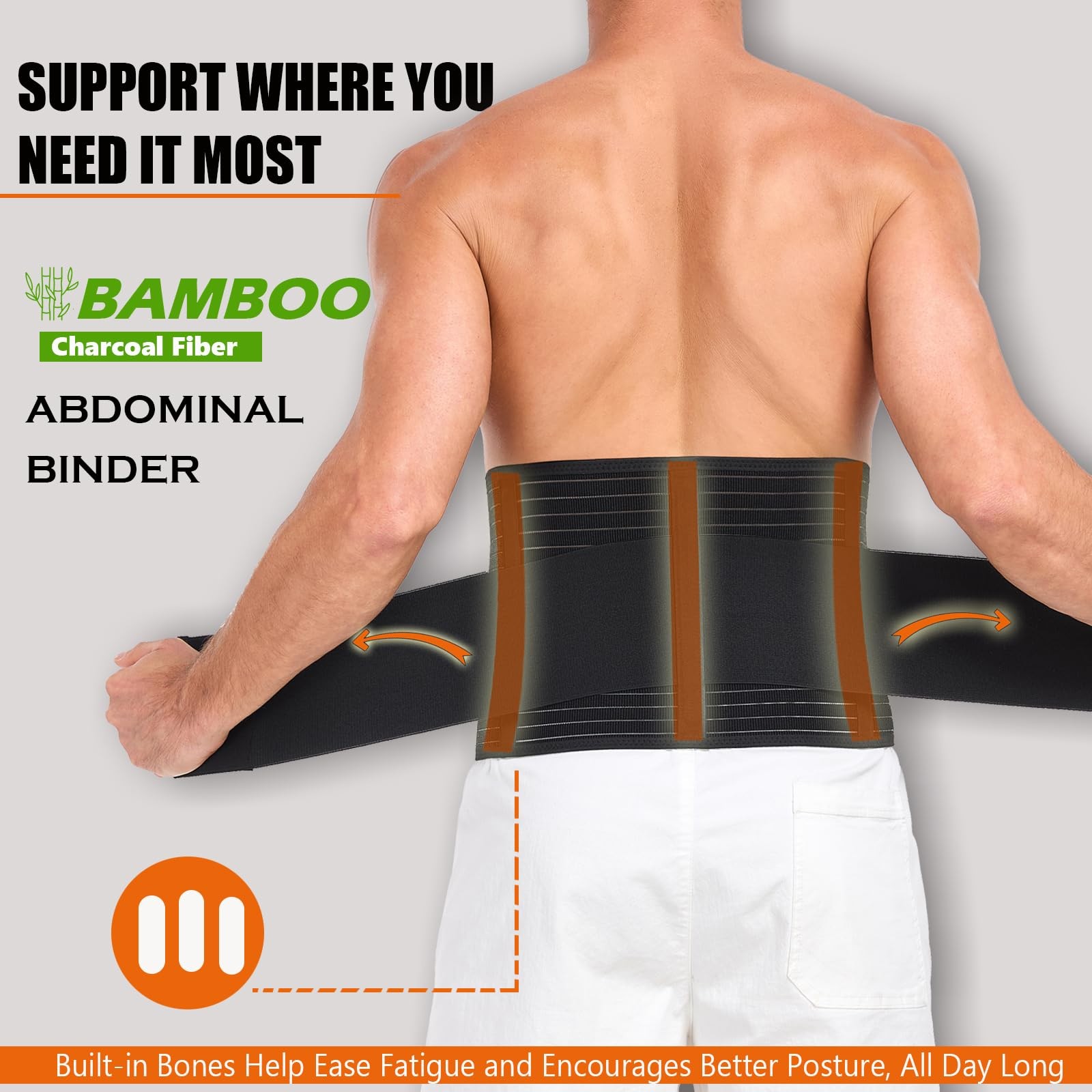 Abdominal Binder for Post Surgery & Postpartum Recovery – Hernia Support Belt
