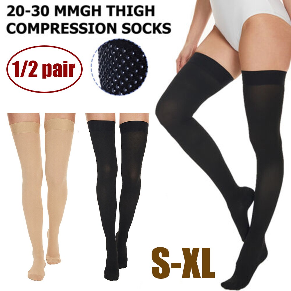 Extra Long Compression Socks Thigh High Over the Knee High Plus Size Stockings