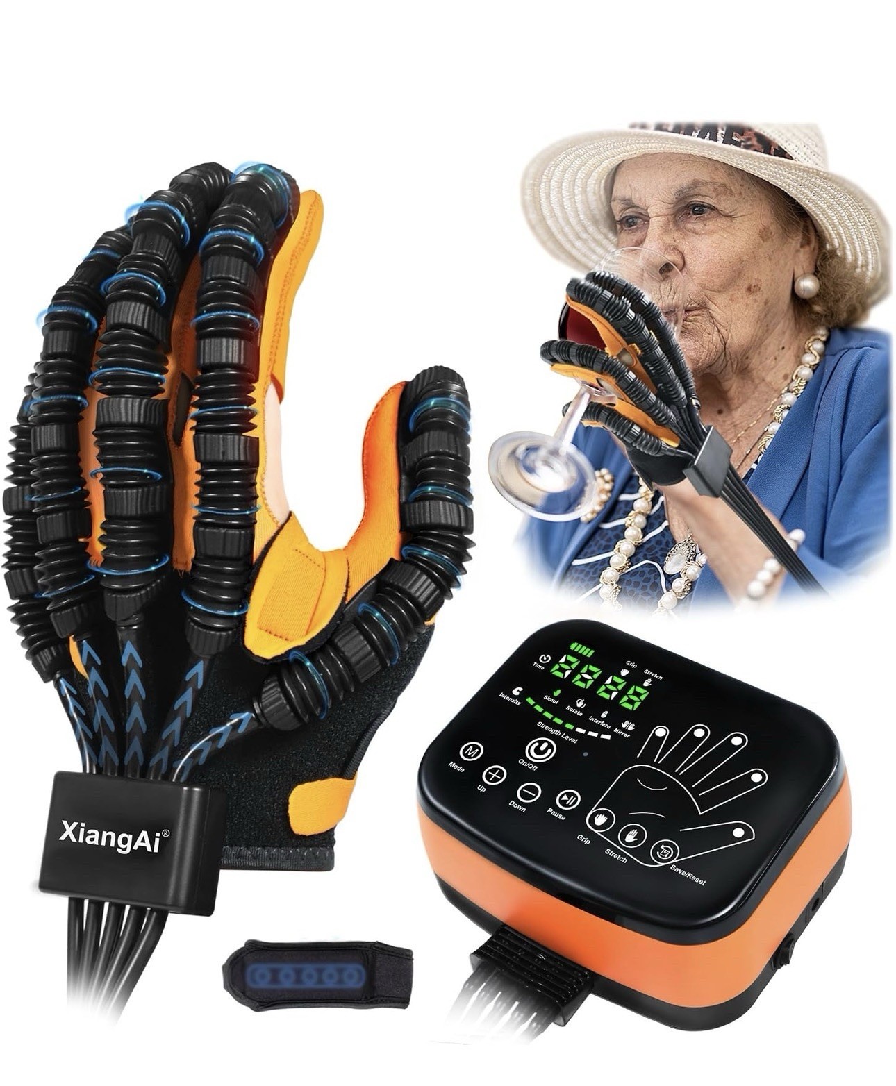 Hand Rehabilitation Robot Glove Left Hand Finger Recovery Trainer Medium