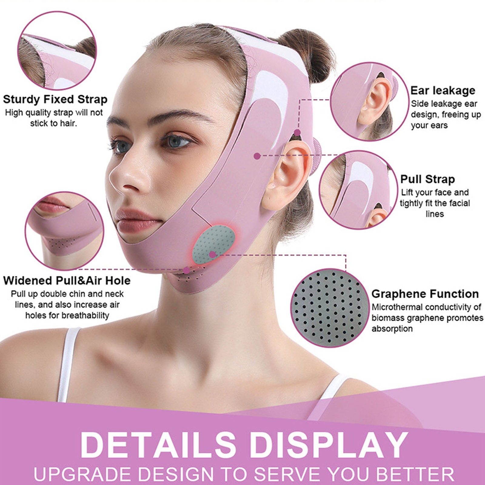 Post Surgery Chin Strap With Graphene Double Chin Reducer Facial Lifting