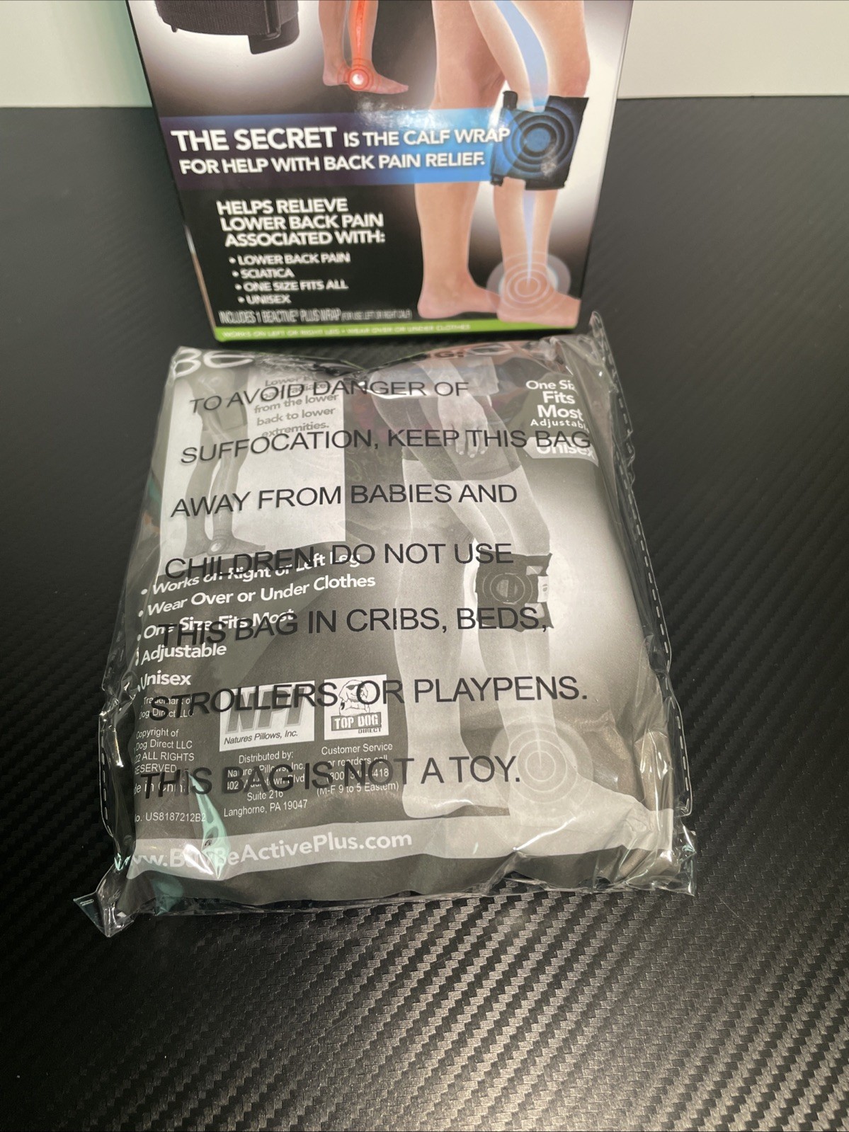 BeActive Plus Calf Wrap For Back Pain BA-1000 New Free Shipping