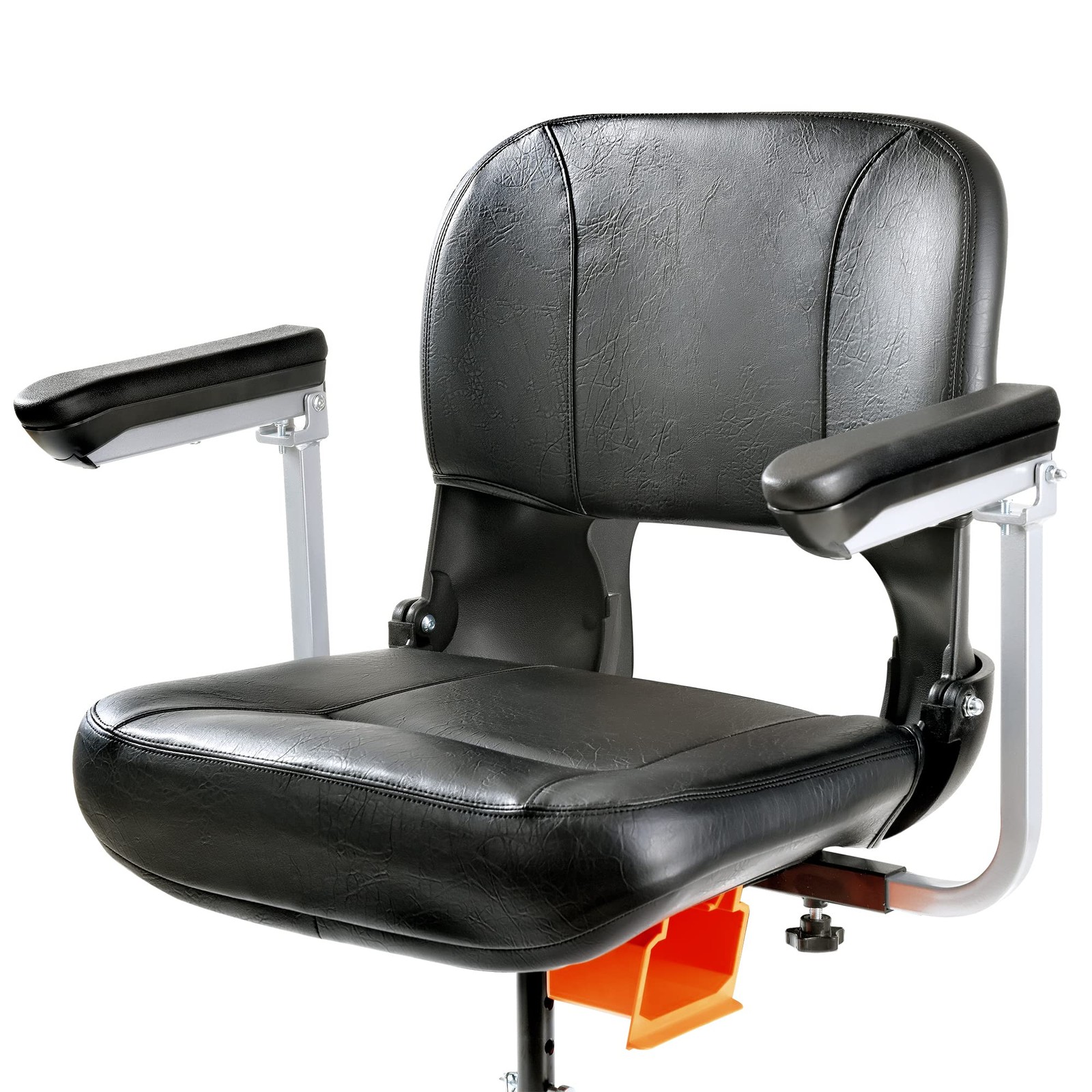 SuperHandy Upgraded Fully Padded Faux Leather Cushioned Seat, Back Black