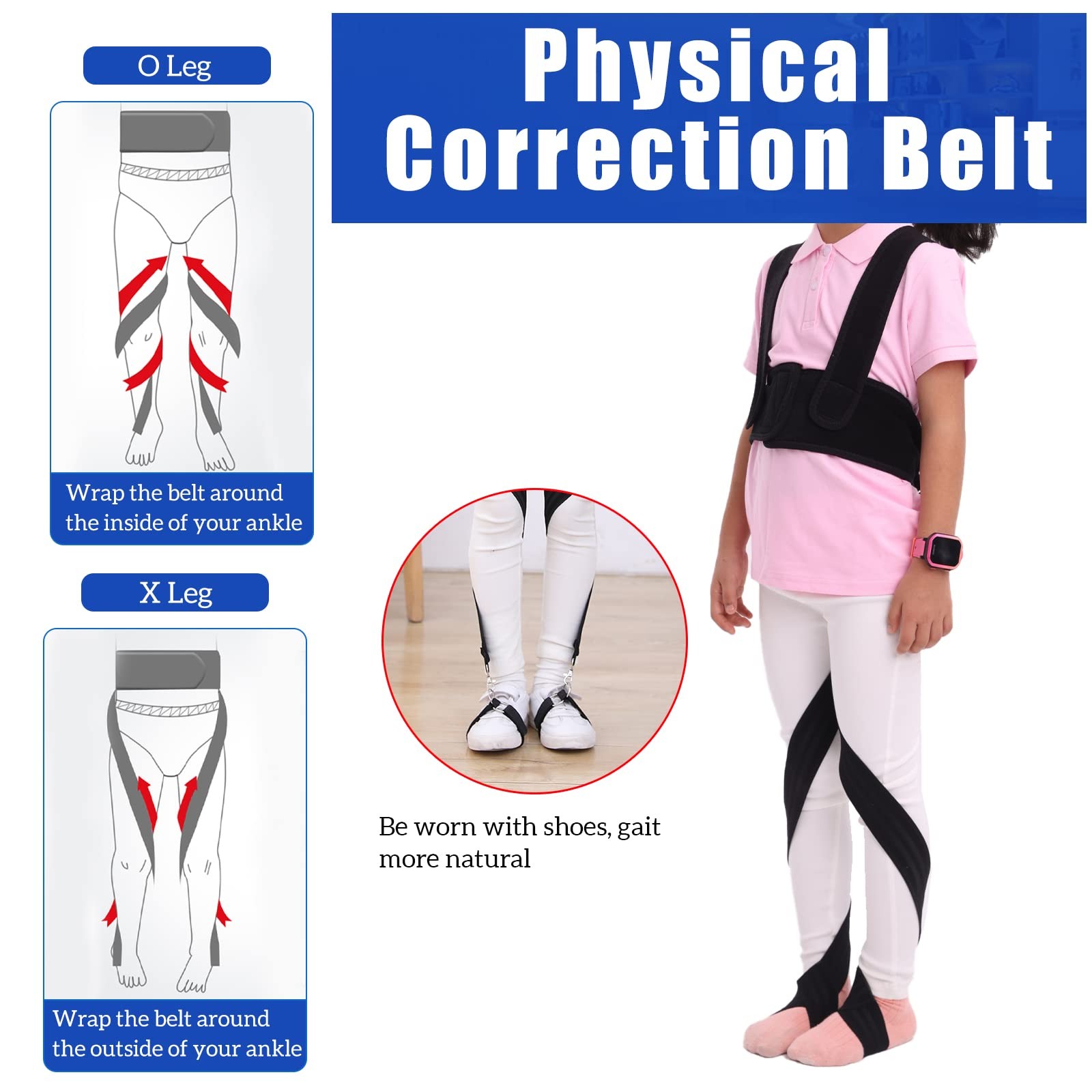 O/X Leg Type Correction Belt Leg Posture Corrector Band Bandage Unisex Teens …