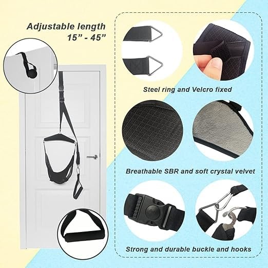 Cervical Neck Traction Hammock Device, Over Door Spine Exerciser Support Brac…