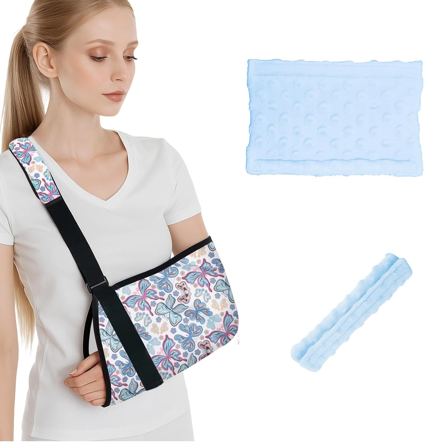 Arm Sling for Women with Strap Cushion, Fashion Shoulder Brace Support Immobi…