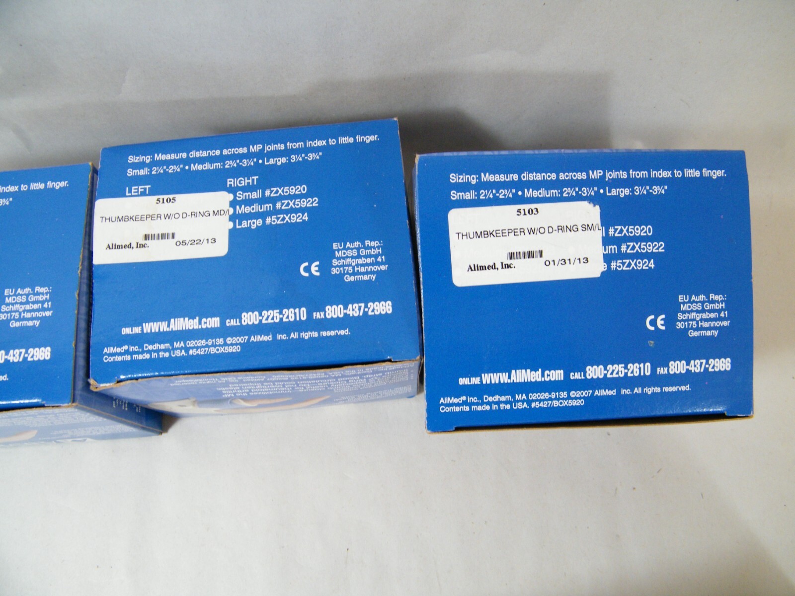 (6) AILMED FREEDOM THUMBKEEPER LEFT HAND, S, M, L