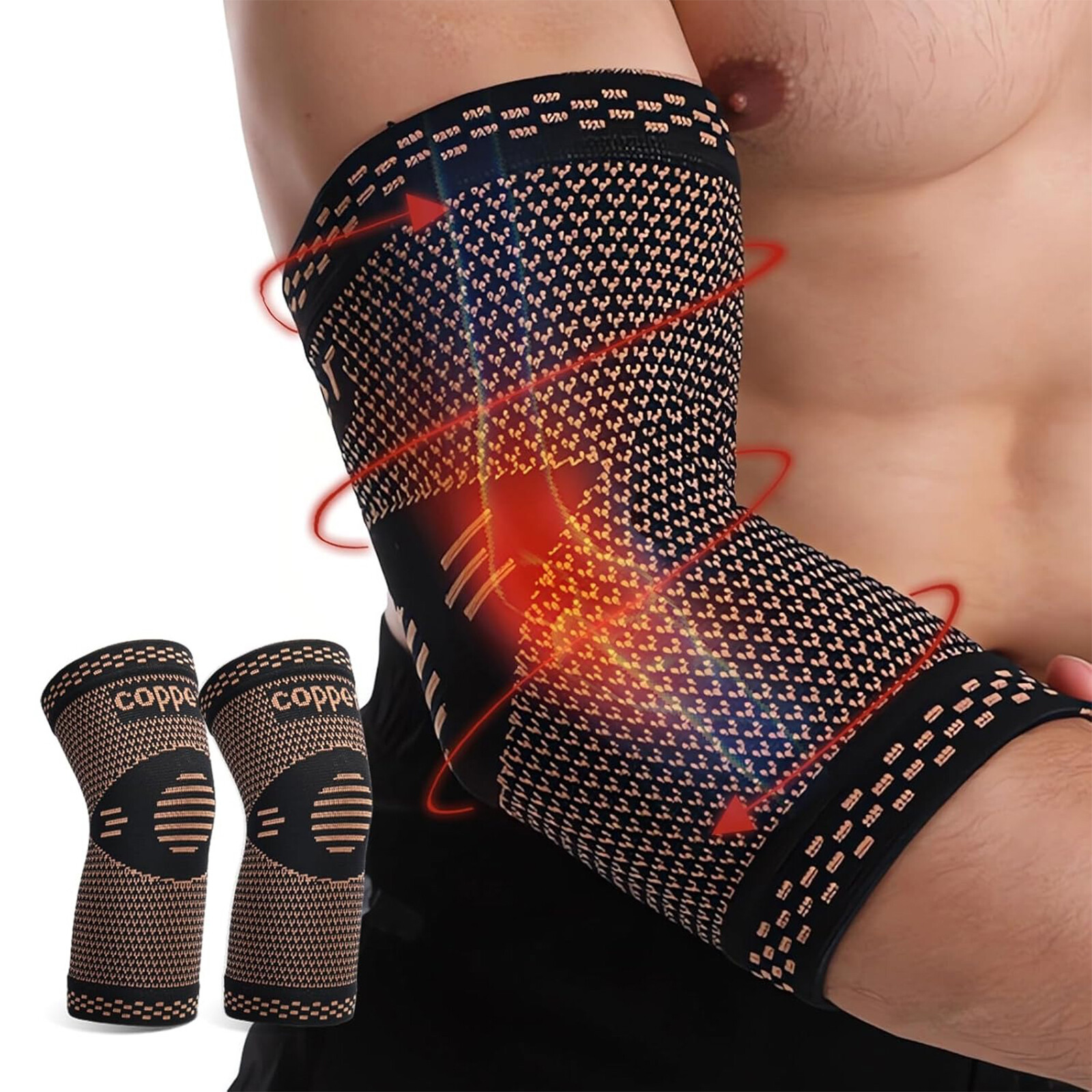 Copper Elbow Brace For Tendonitis and Tennis Elbow,Golfers, Arthritis, Bursitis