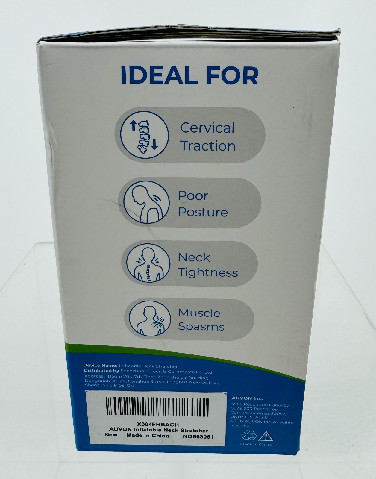 AUVON Inflatable Neck Stretcher Cervical Traction Device New in Box