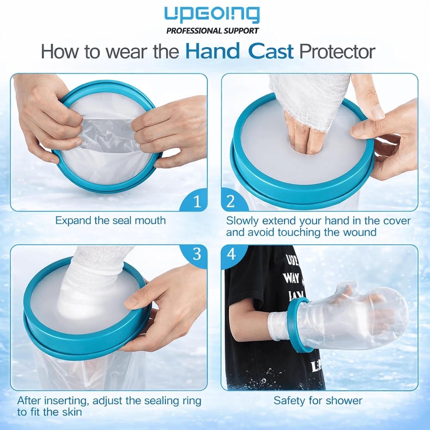 NEW Waterproof Hand Cast Cover Hand Cover for Shower After Surgery Hand
