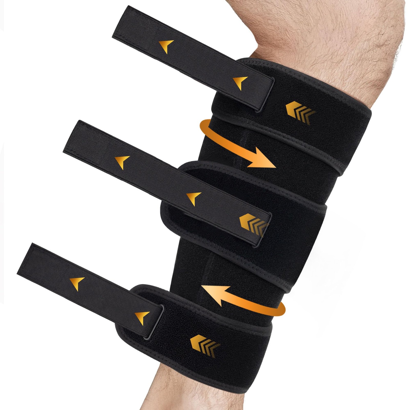 Hiball Adjustable Calf Brace, Lower Leg Compression Wrap for XX-Large, Black