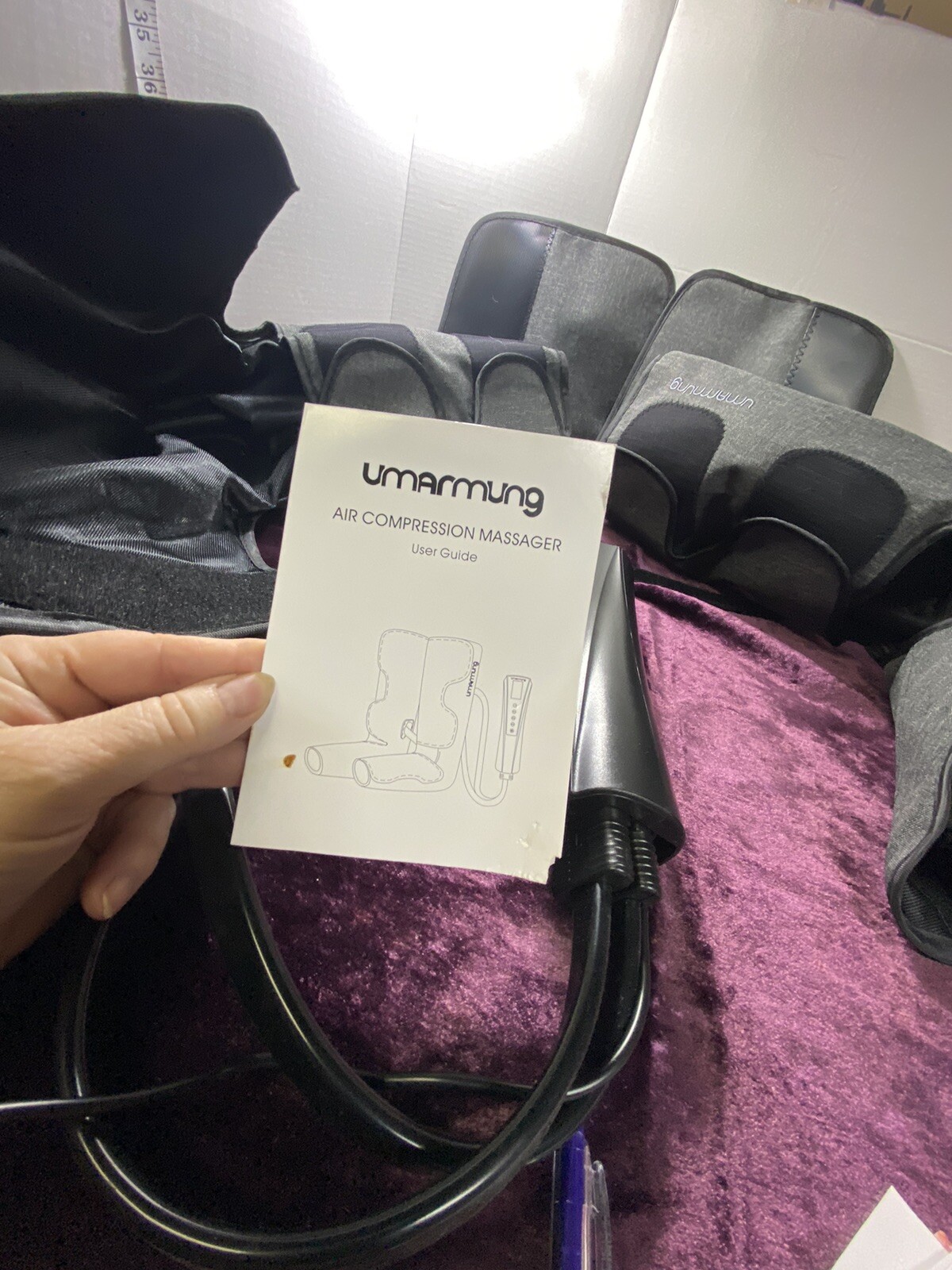 UMARMUNG Air Compression/heat Legs Massager W Guide & 2 Extensions J41