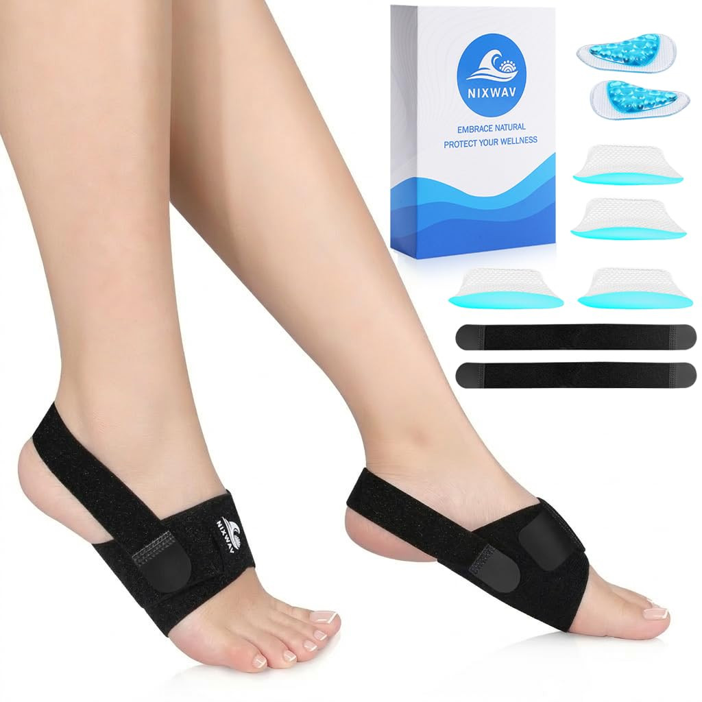 Arch Support Braces (10PCS) for Plantar Fasciitis Relief, Adjustable Compression