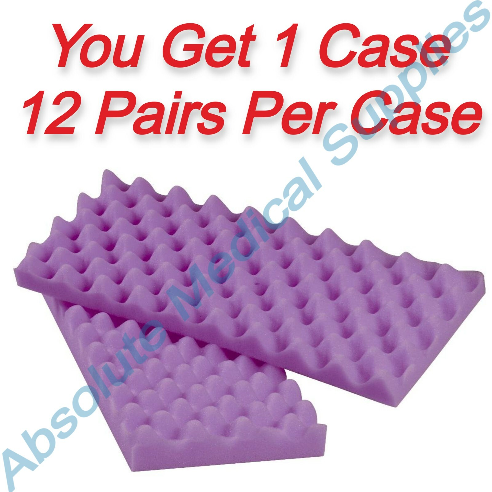 *12-Pairs* Medline Foam Arm Board Pads Purple 2″x 8″x 20″ NON081343