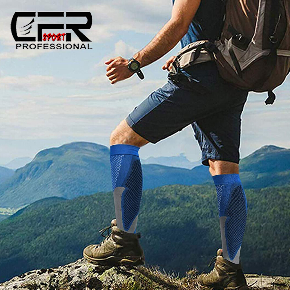 1 Pair Compression Socks Calf Sleeve Leg Support Brace 15-20mmHg For Men Women