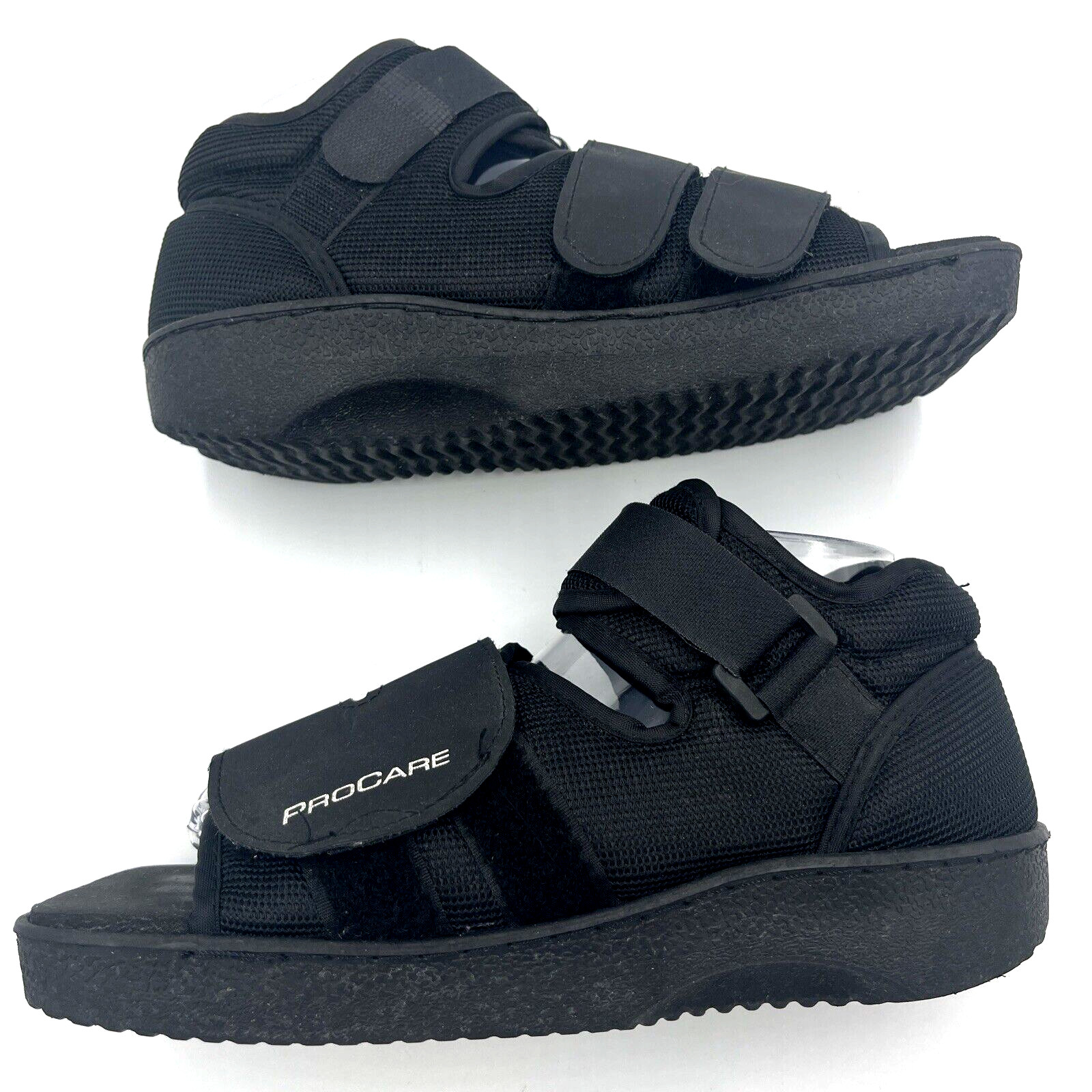 ProCare Medical Walking Shoes Black OpenToe Post-Op Break Unisex Sz S Adj Strap