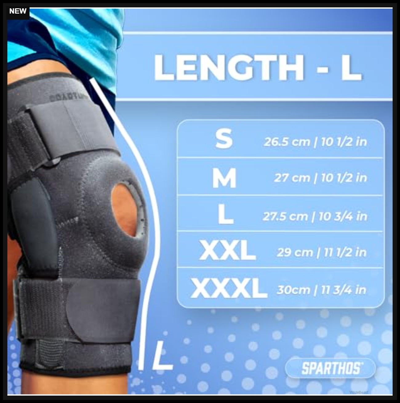 Knee Brace for Meniscus Tear Support Large Gray Black Adjustable Hinged Open