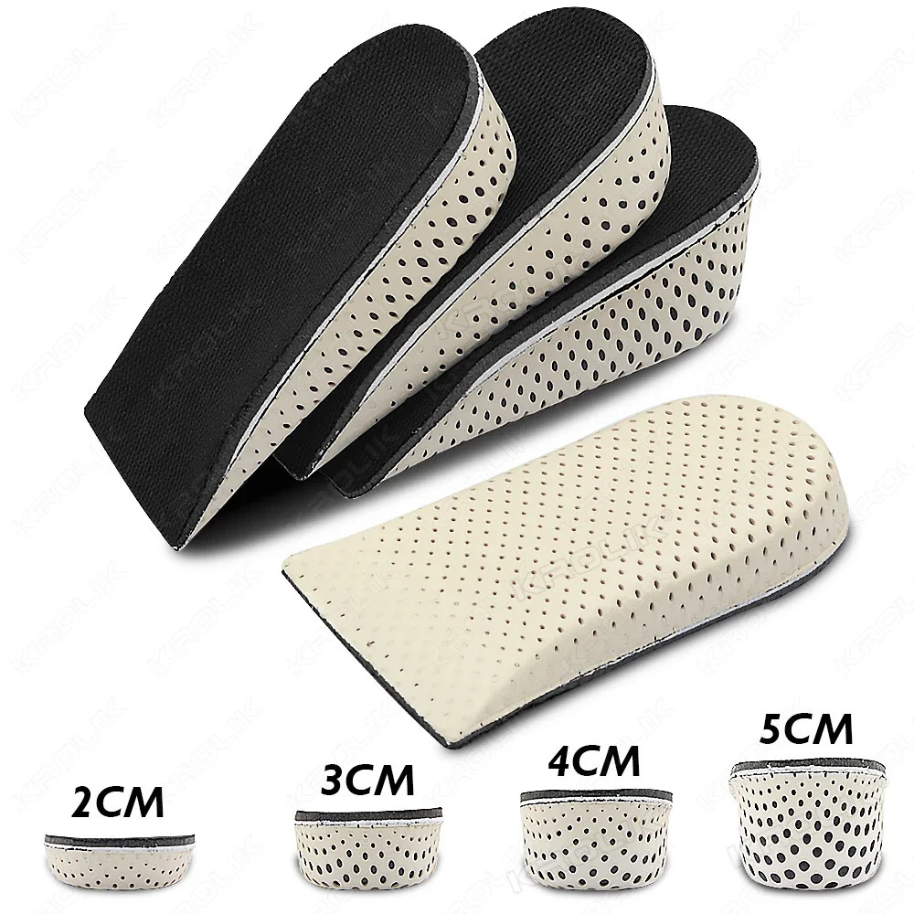 EVA Memory Foam Heel Lifting 2/3/4/5CM Taller Half Shoe Insoles Heel Insert Spor