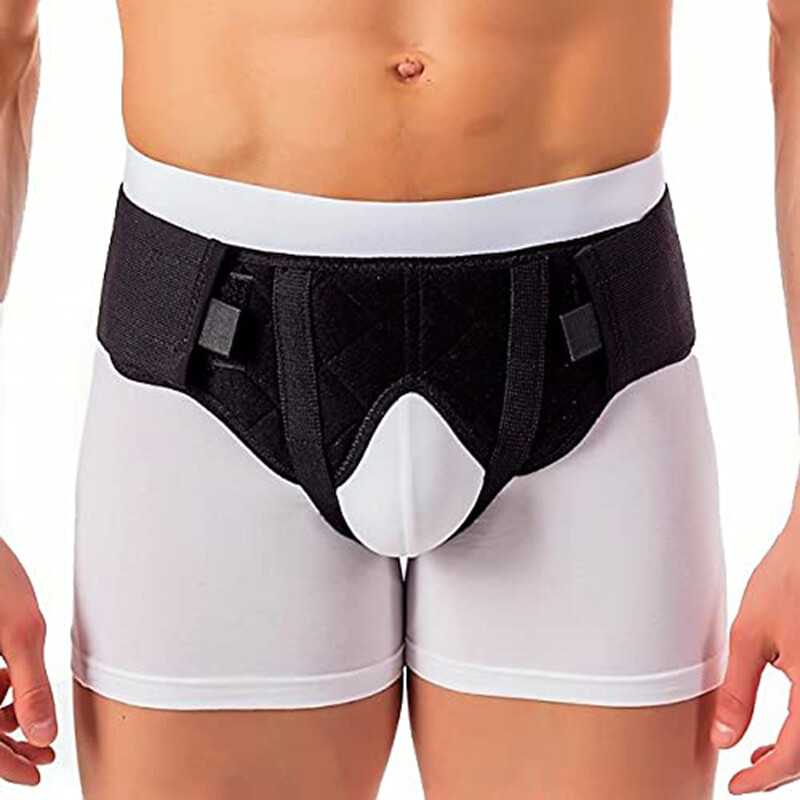 Men Inguinal Hernia Support Belt Double Groin Hernia Pain Relief Truss Brace Use