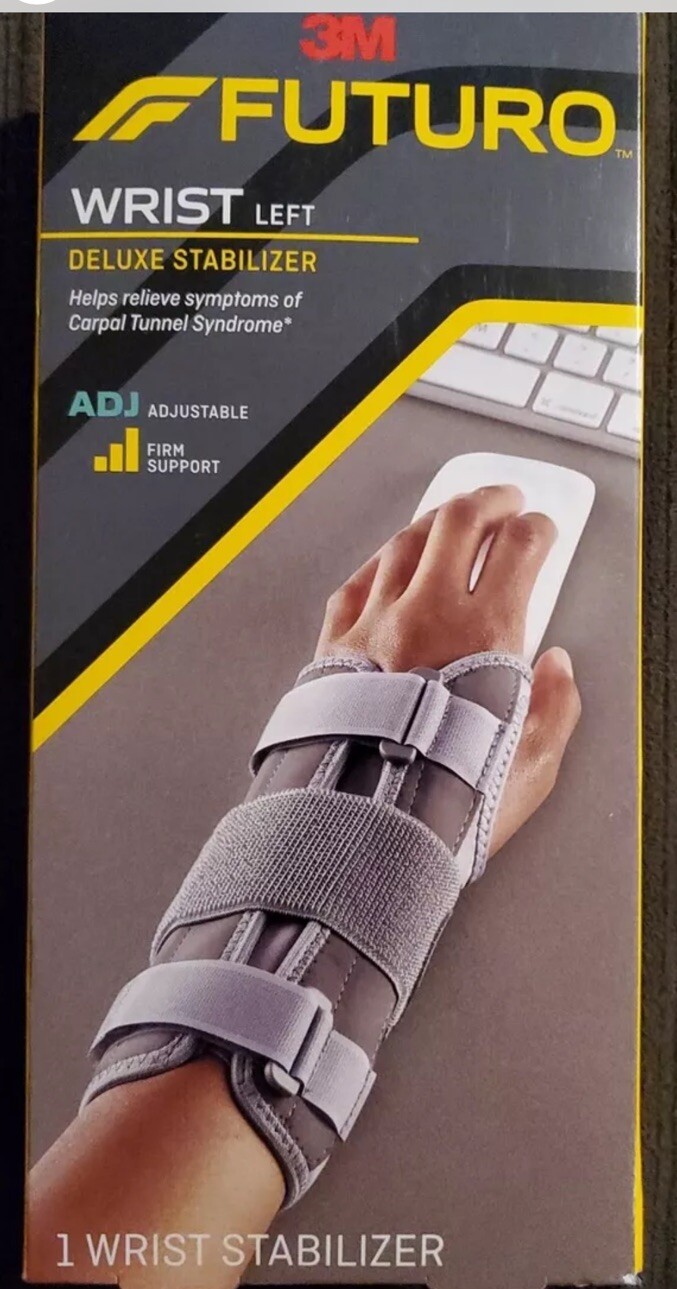 3M Futuro left Wrist Deluxe Stabilizer Adjustable Sizing Firm Support L/XL