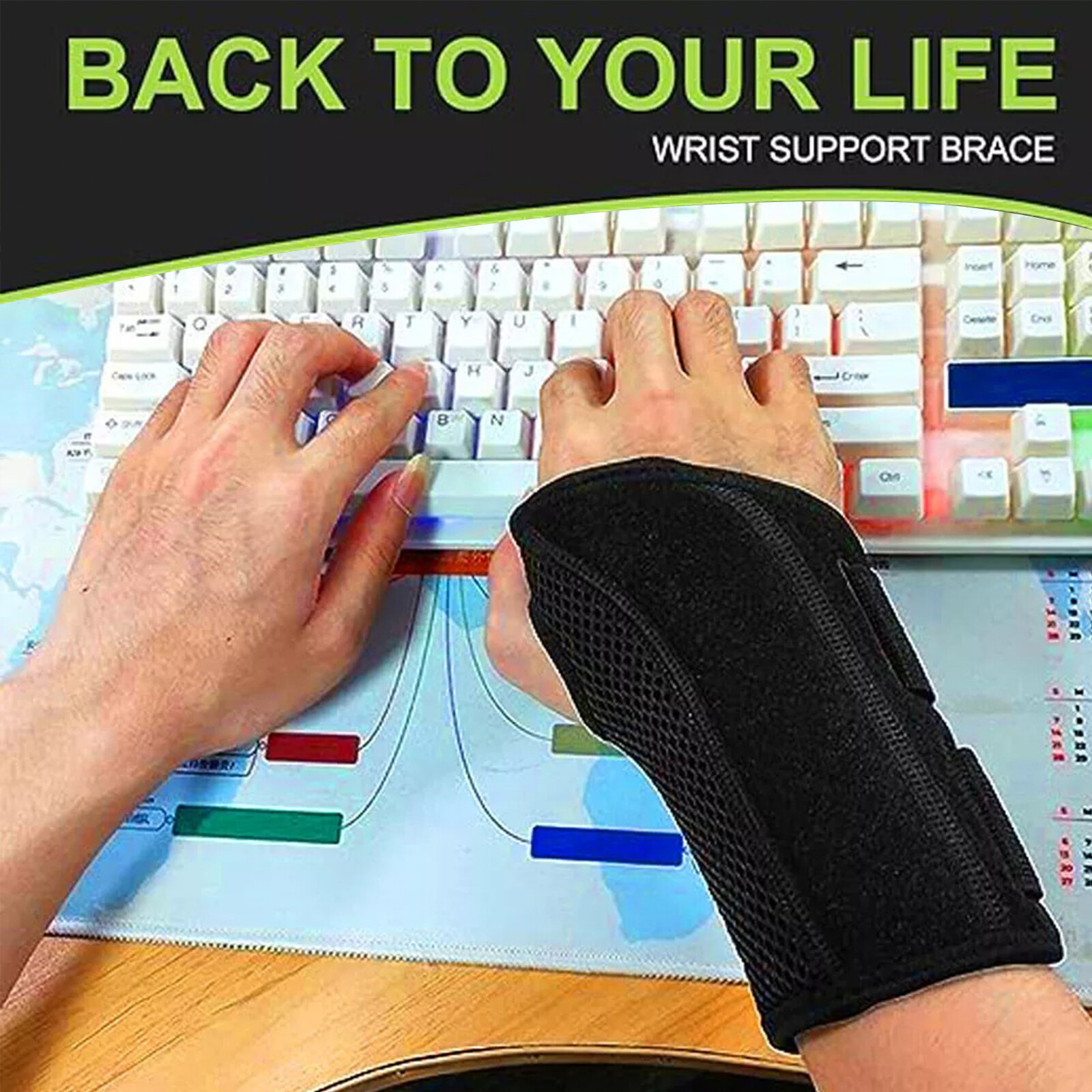 Left Right Wrist Support Brace Splint Carpal Tunnel Hand Sprain Arthritis Injury