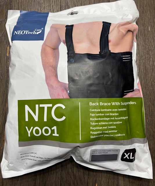 NEOTech Care NTC Y001 Back Brace with Suspenders XL – Adjustable Lumbar Support
