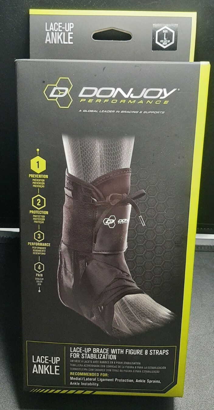DonJoy Performance Anaform Lace-Up Ankle Brace w/ Figure 8 Straps Size L 🐇🆓️📦