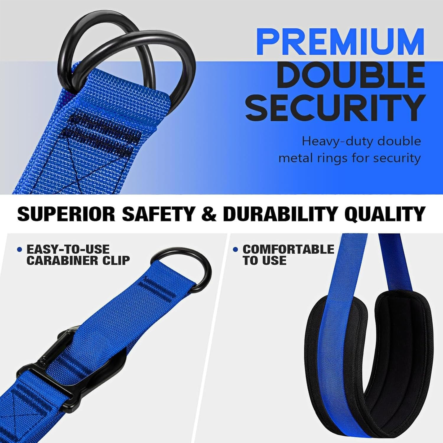 Adjustable Heavy Duty Pull up Assistance Bands with Fabric Feet and Knee Rest –