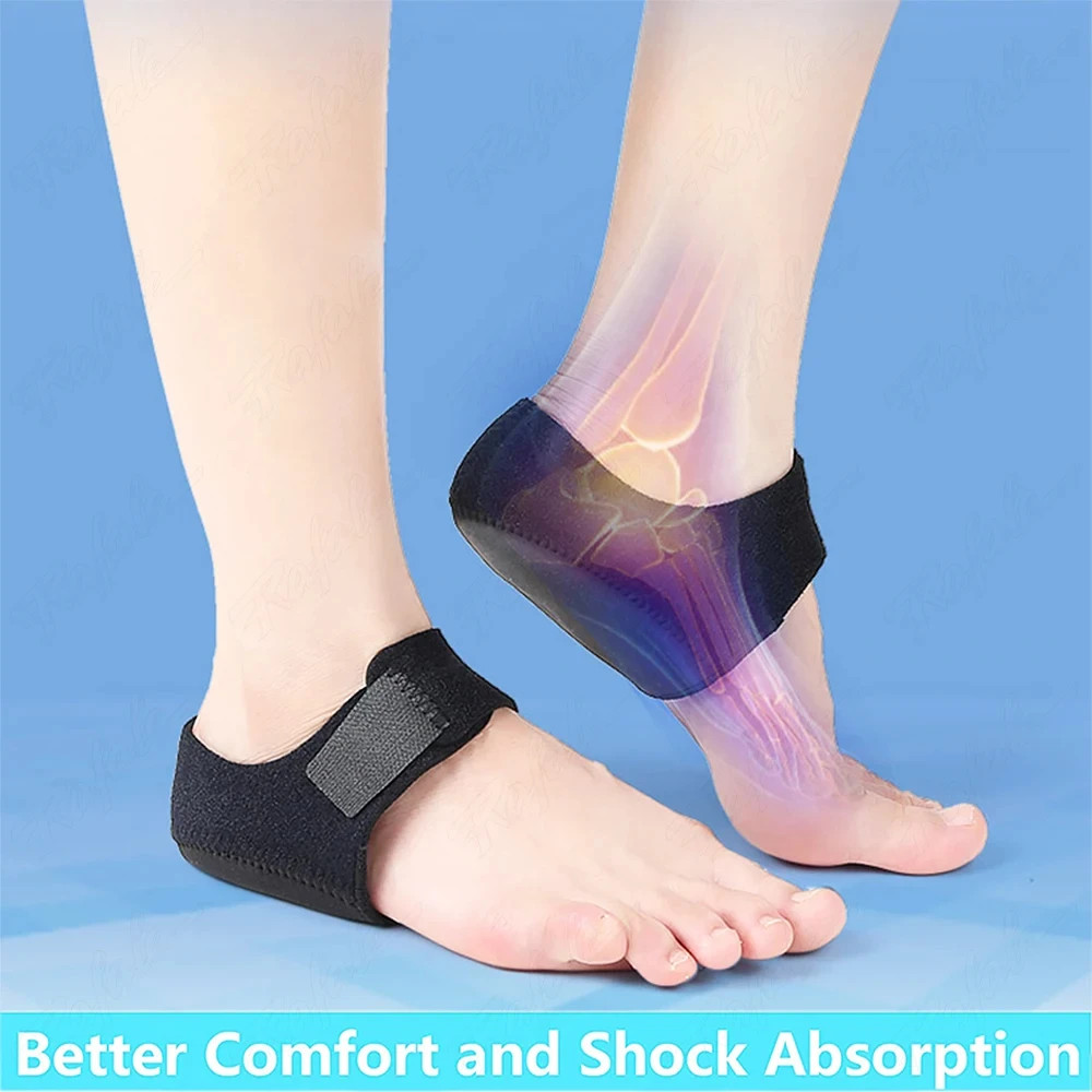 Feet Care Cushion Gel Heel Cover Shoe Insole Cups Pads Pain Relax Inserts Planta