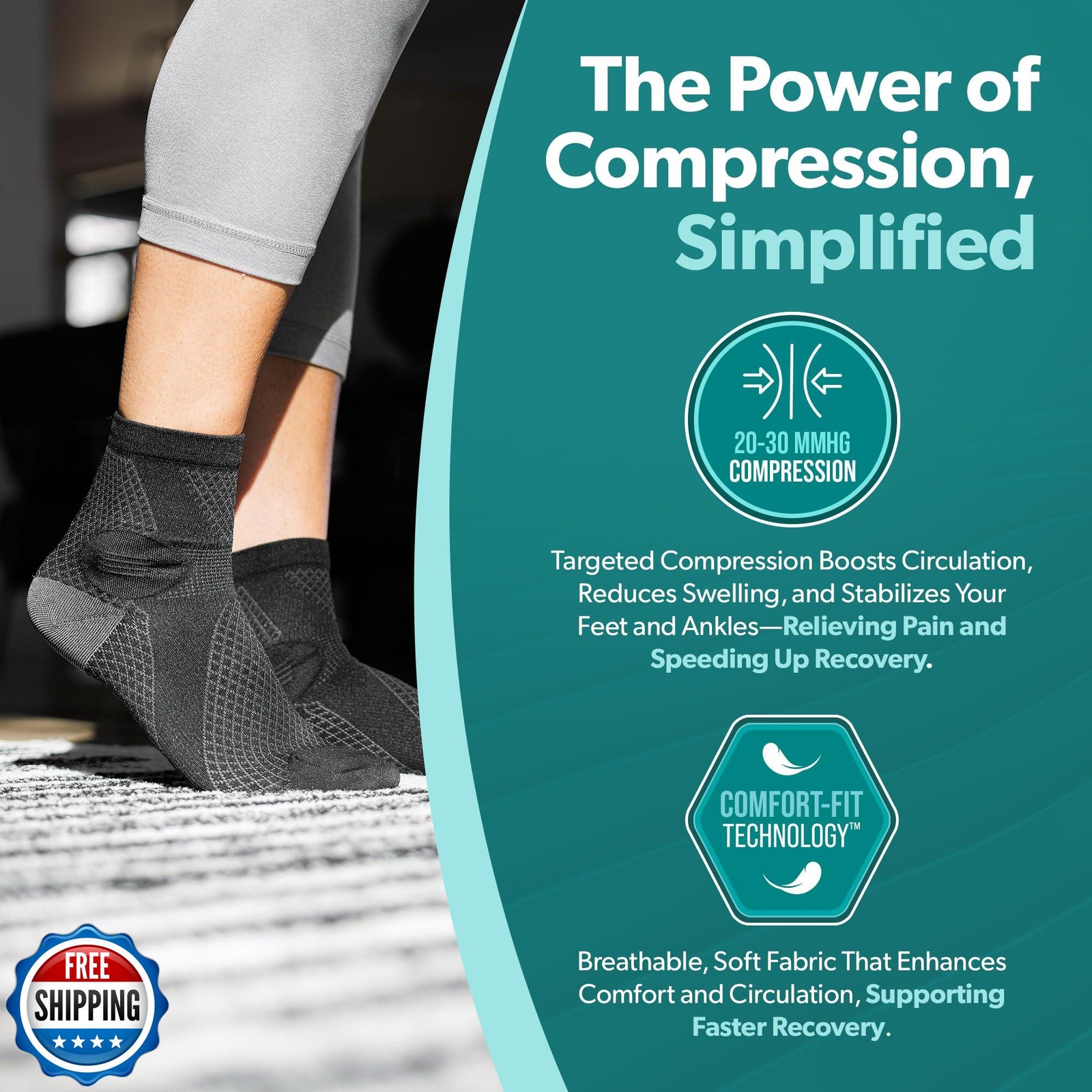 BraceAbility Closed Toe Neuropathy Socks – Diabetic Socks for Wom