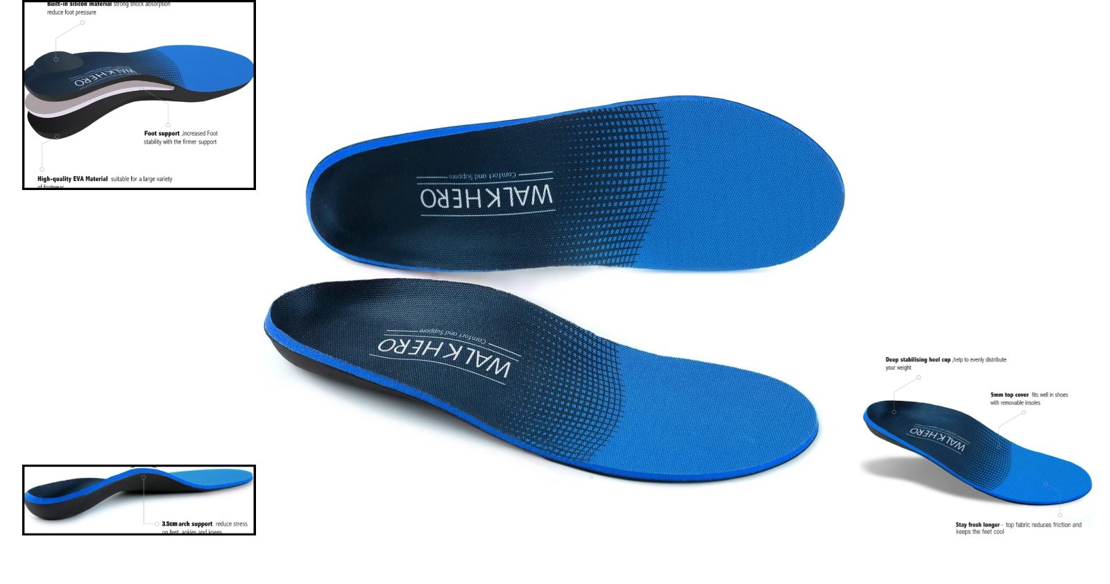Relieve Plantar Fasciitis and Foot Pain with Arch Support Inserts