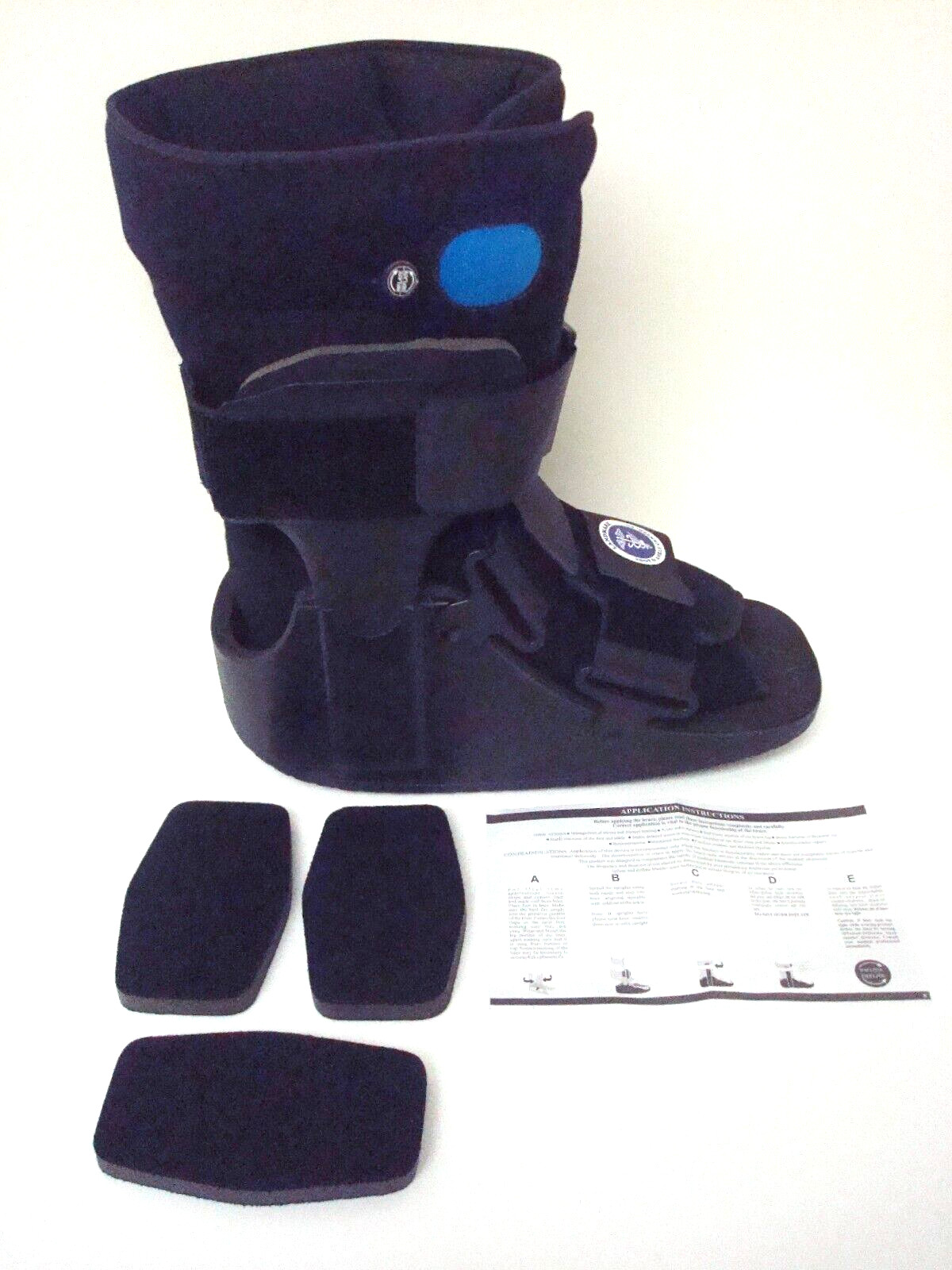 Orthopedic Walking boot Cast Boot Black Soft Shoe Air Pump Fit Landmark Foot LG