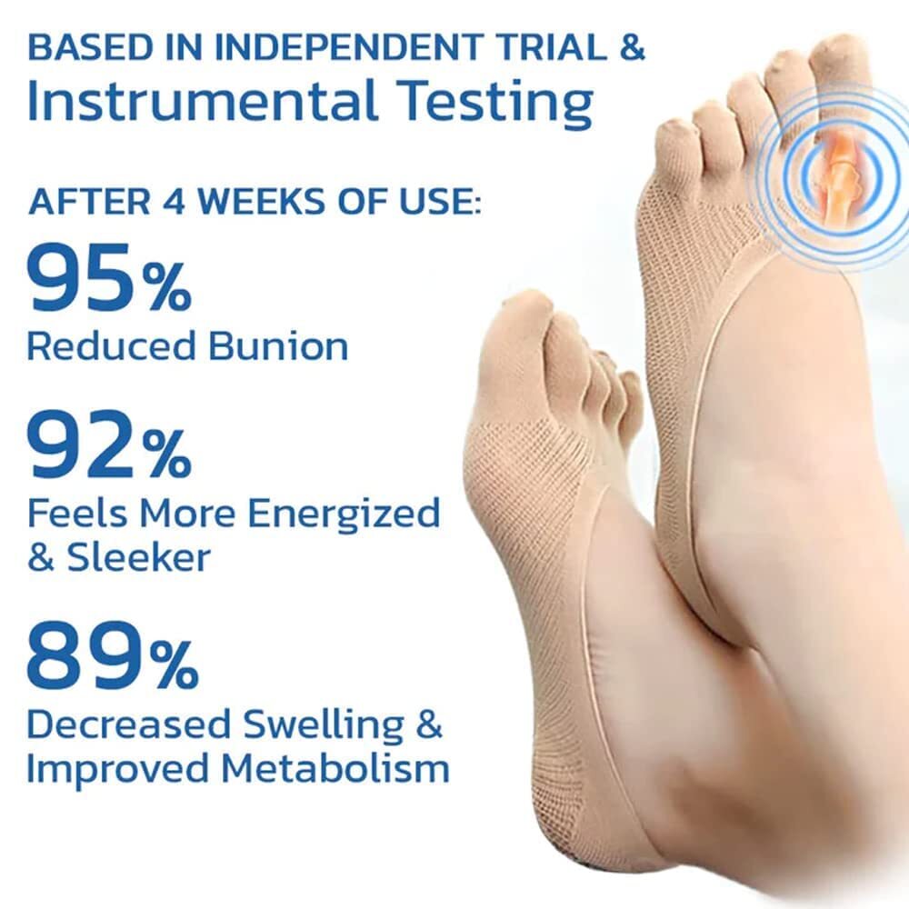 5 Pairs Orthopedic Compression Toe Socks No Show Yoga Socks Five Finger Socks