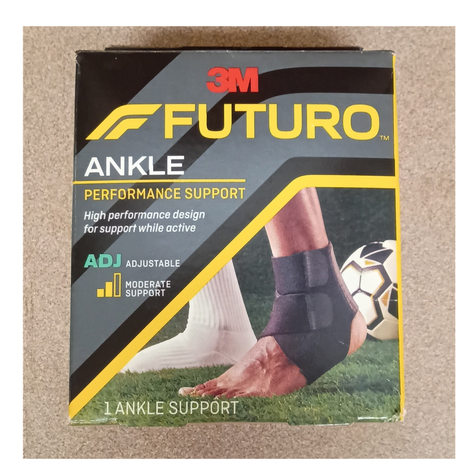 FUTURO Adjustable Ankle Brace Black 7.0-10.5 in Support Compression