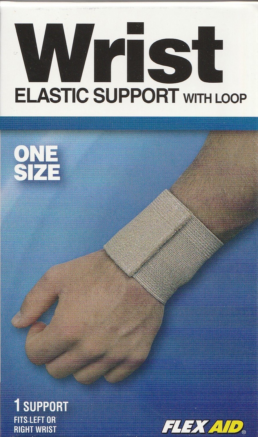 2 Pack Flex Aid Elastic Wrist Stabilizer Support Brace Wrap w/Loop, One Size