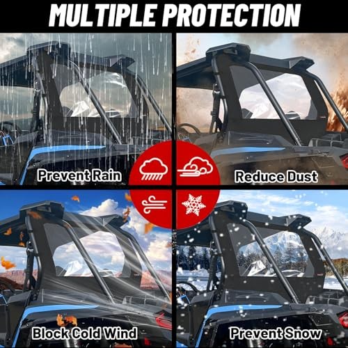 14-23 RZR XP Rear Soft Window Water Resistant Compatible with Polaris RZR XP