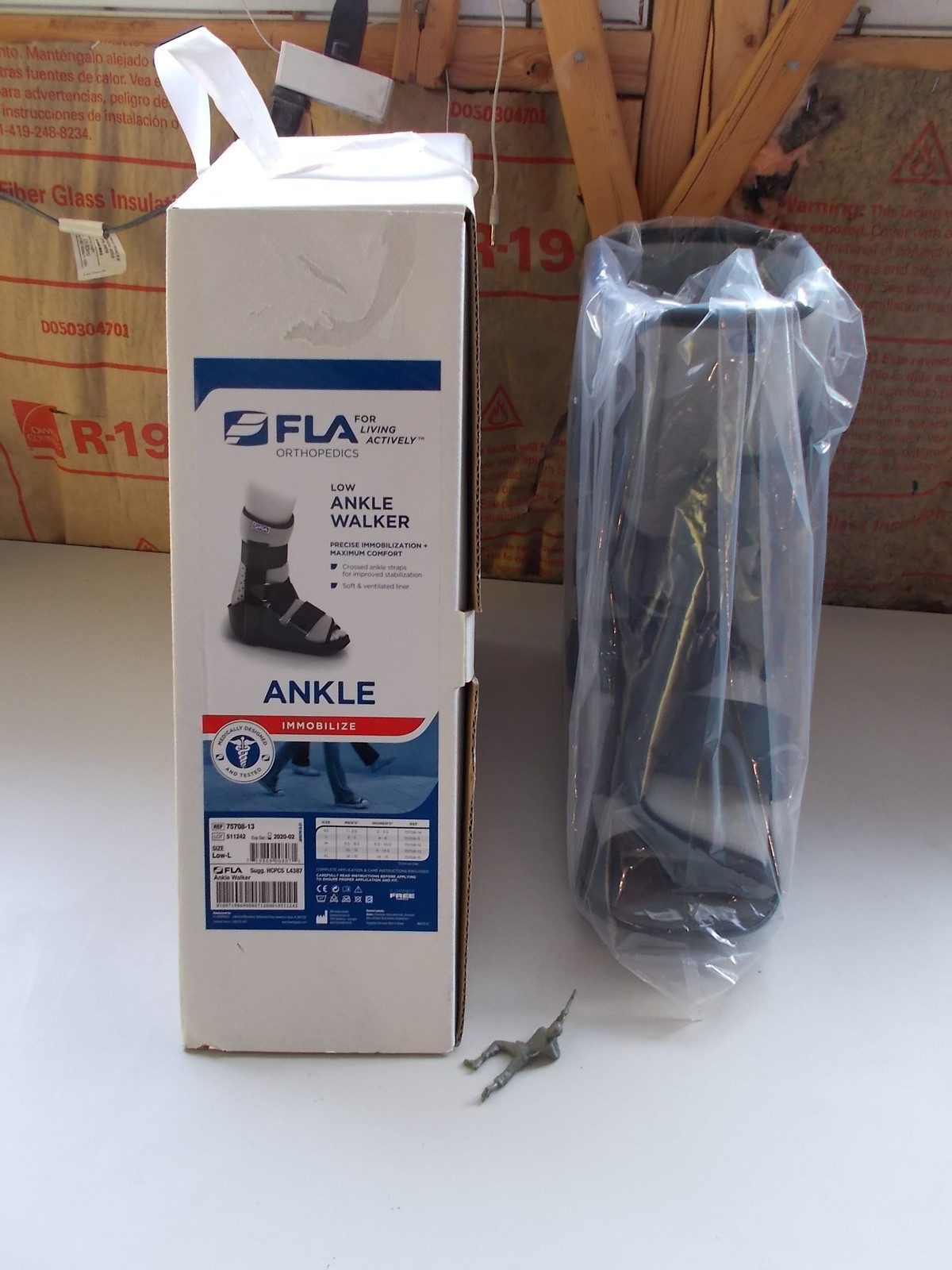 NEW For LIving Actively FLA Adjustable Low Ankle Walker, Size Low-L *FREE SHIP*