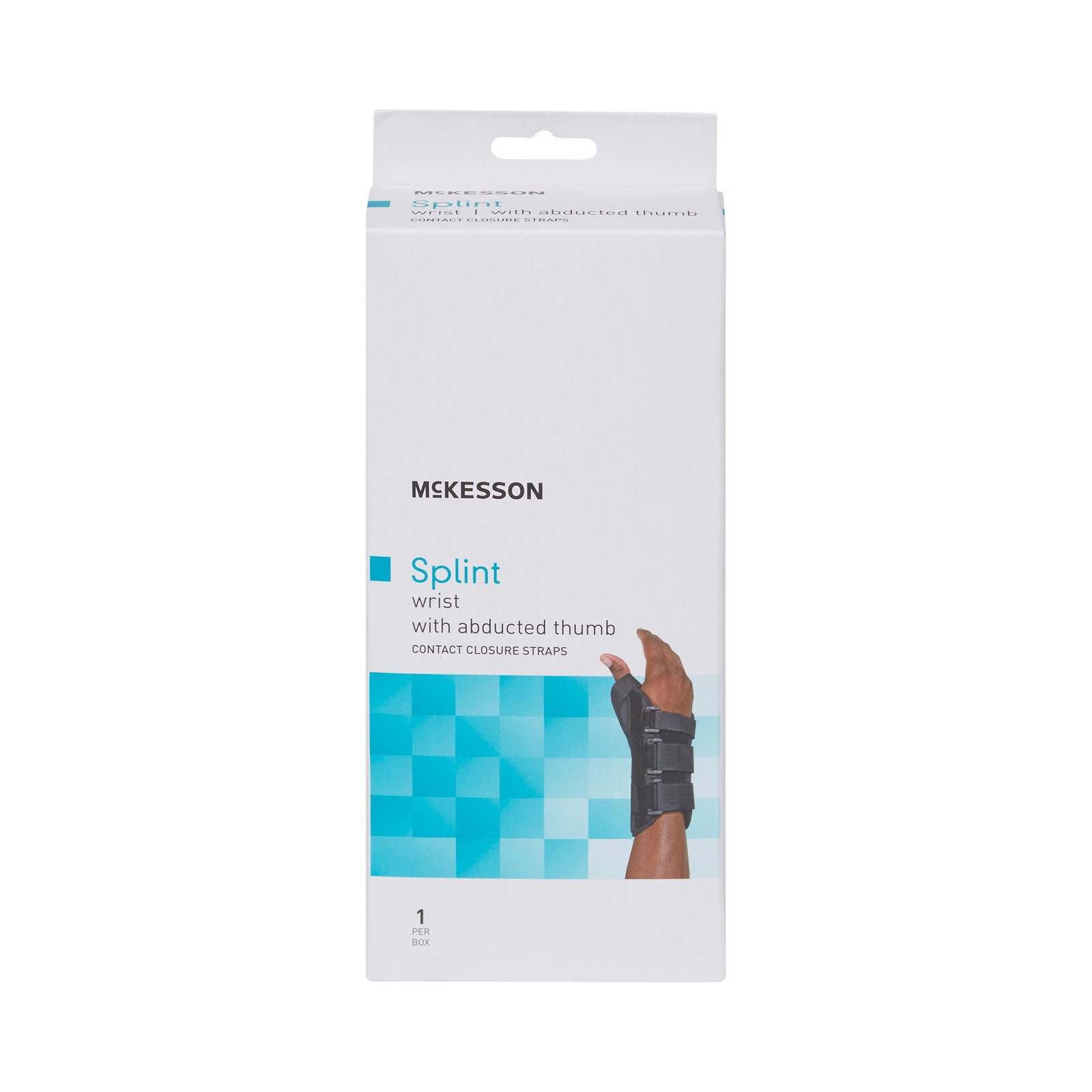 McKesson Hook and Loop Strap Wrist Brace with Abducted Thumb for Right Hand