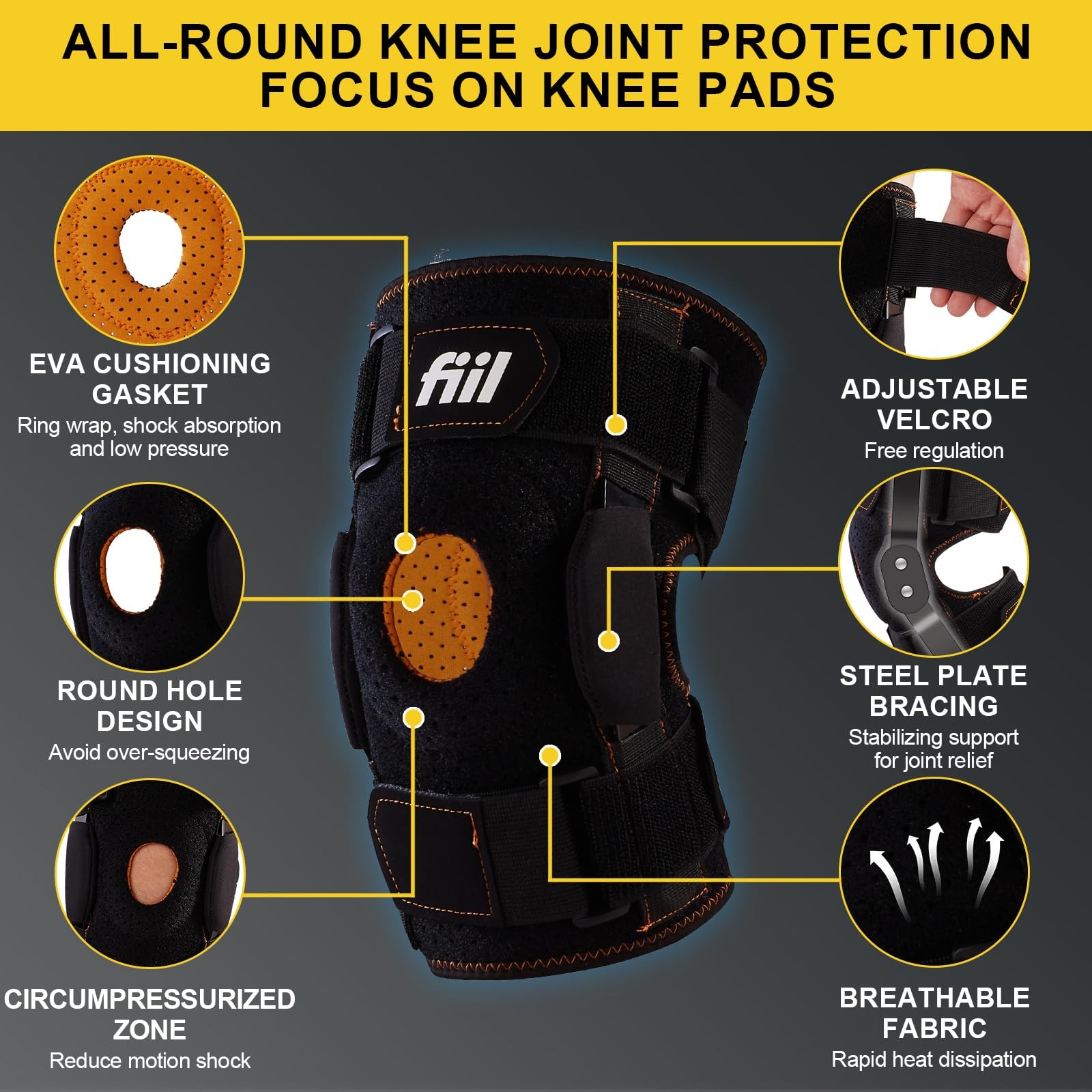 Adjustable Hinged Knee Brace Meniscus Tear Stable Support of The Decompression K