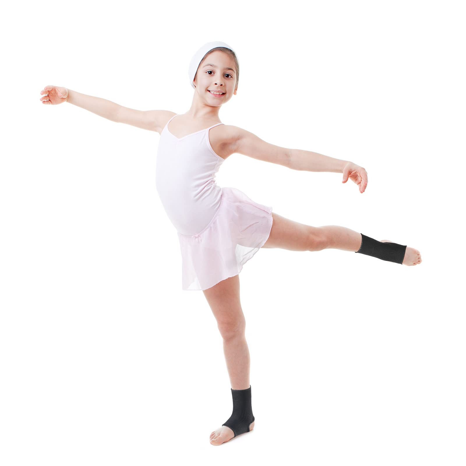 Kid Compression Ankle Brace 6 Pairs Breathable Support Sleeve Blue Black