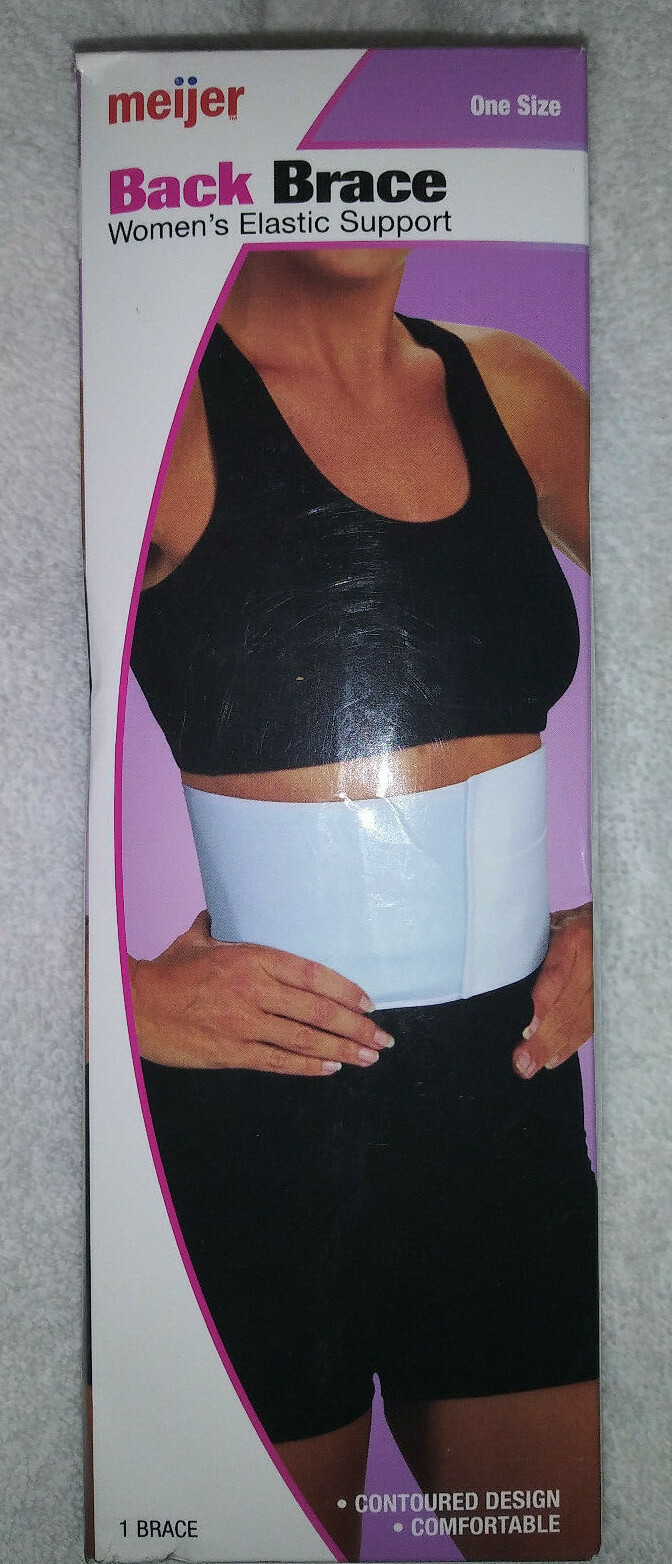 Meijer Women’s Elastic Wrap Around Back Support Abdominal Wrap ~ New In Box