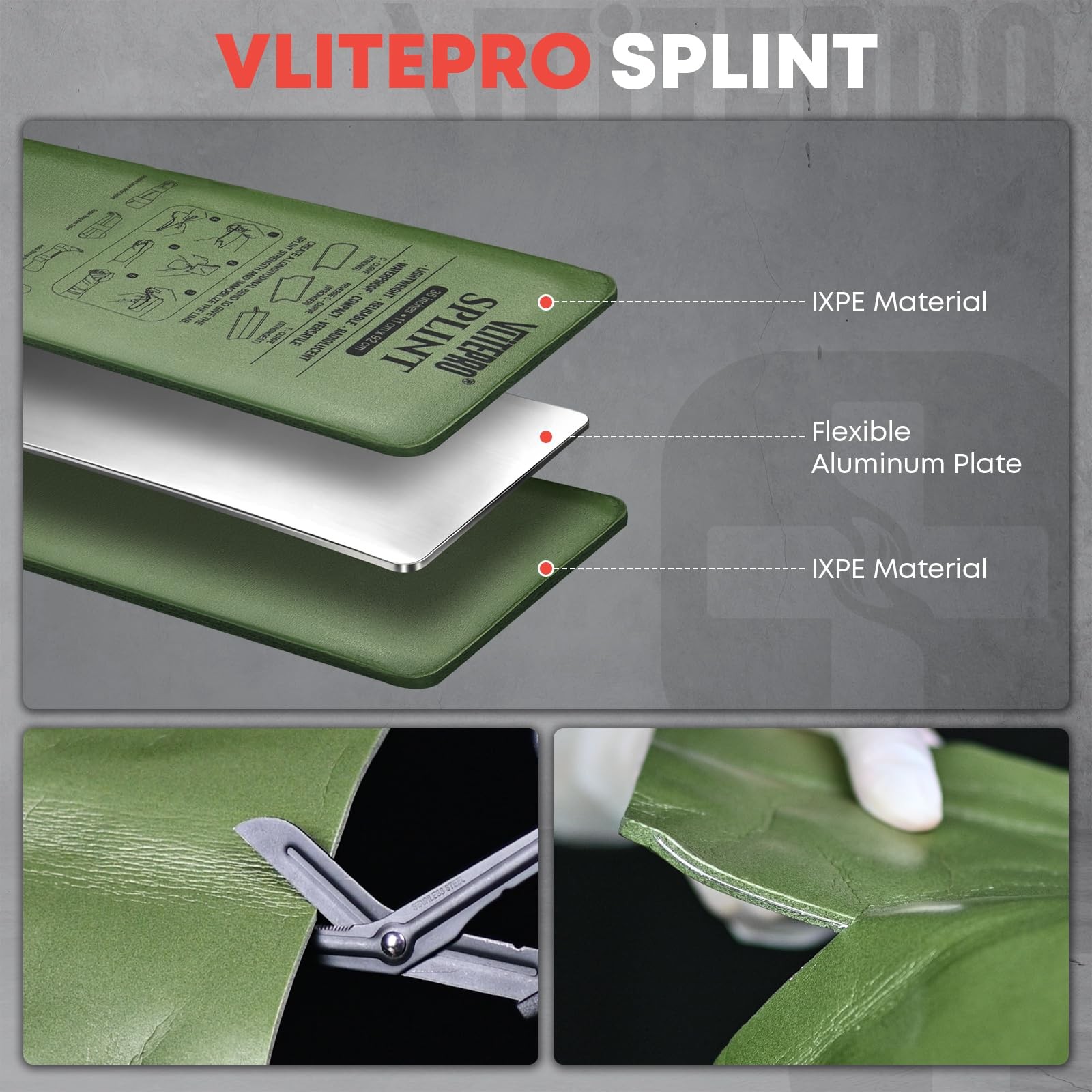 VLITEPRO First Aid Splint,36″ X 4.3″ Medical Tactical Field 2pack