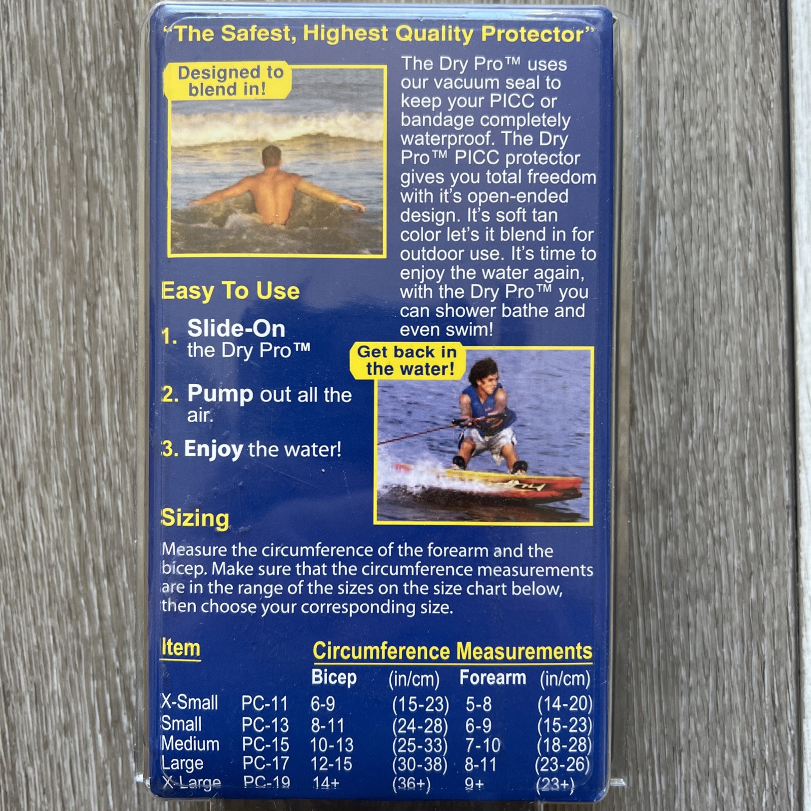DryPro Waterproof PICC Line Protector for Upper Arm/Knee PC 19 Swim Shower XL